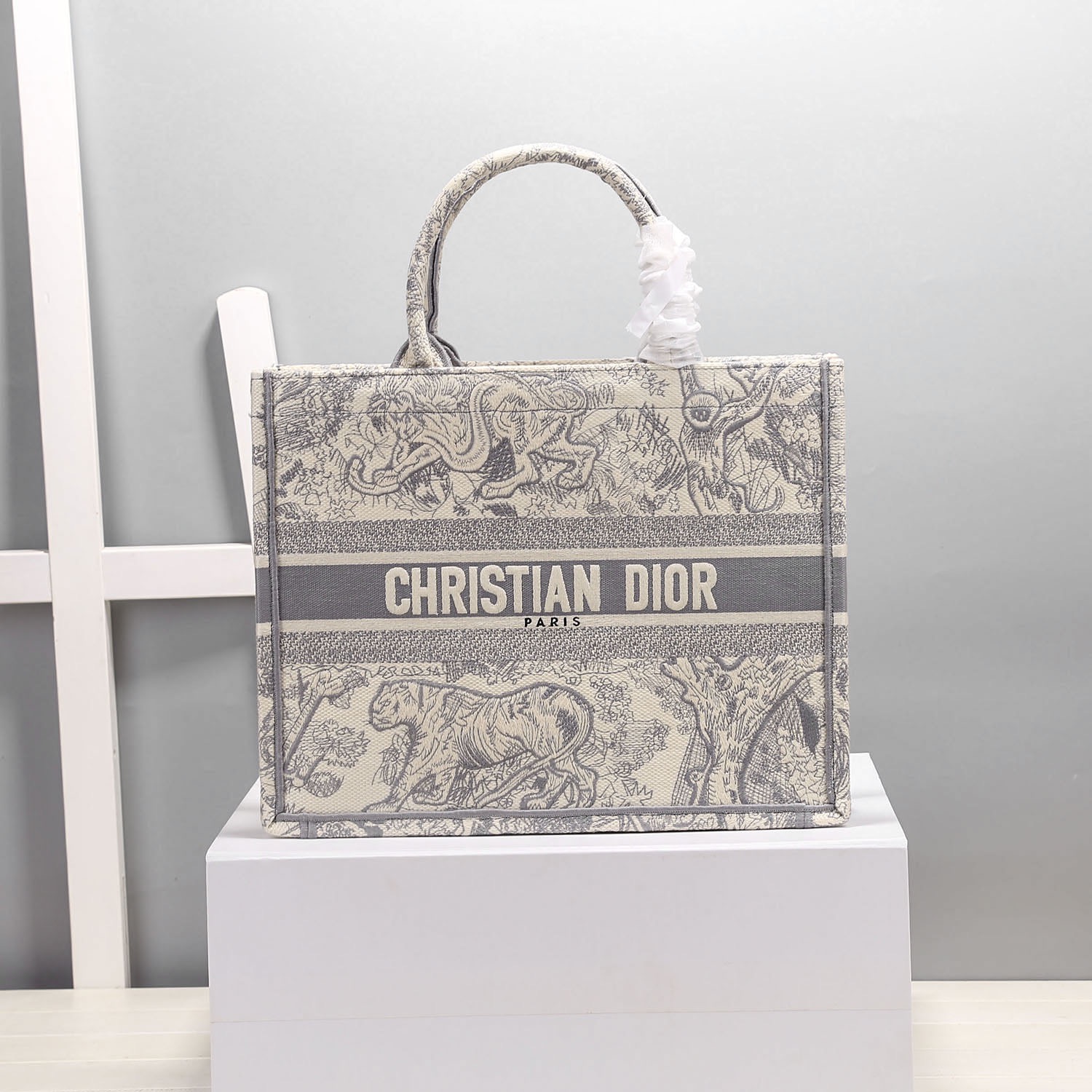 Christian Dior Medium Dior Book Tote Gray, For Women, Women’s Handbags 14in/36cm CD M1296ZTDT_M9321:1High-quality replica