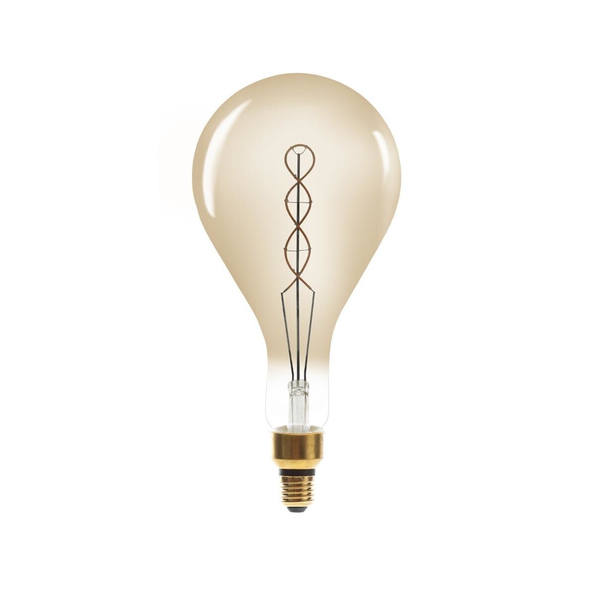 LED bulb "Pear" Twisted Amber, D.16 cm, E27