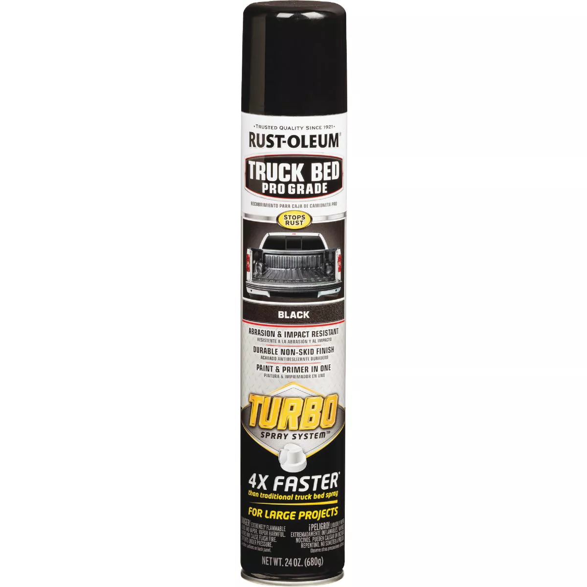 Rust-Oleum Pro Grade Turbo 24 Oz. Black Truck Bed Liner Spray