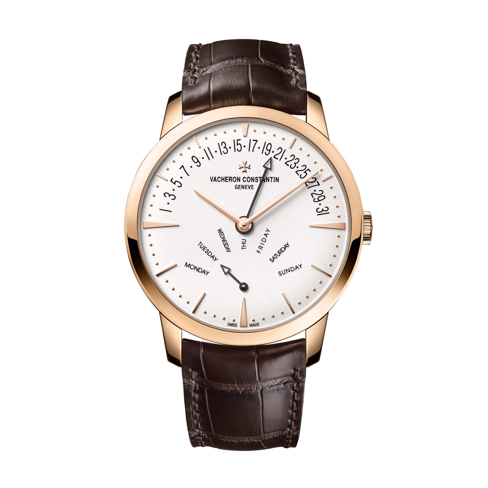 Replica Watches Fake Vacheron Constantin Patrimony retrograde day-date 42.5 MM PINK GOLD(1:1 replica) - Top club