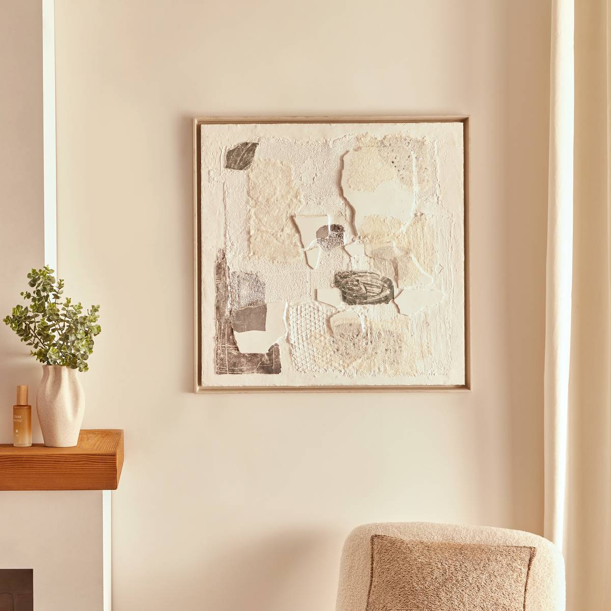 3D Canvas "Azariah" Beige, 78x78 cm