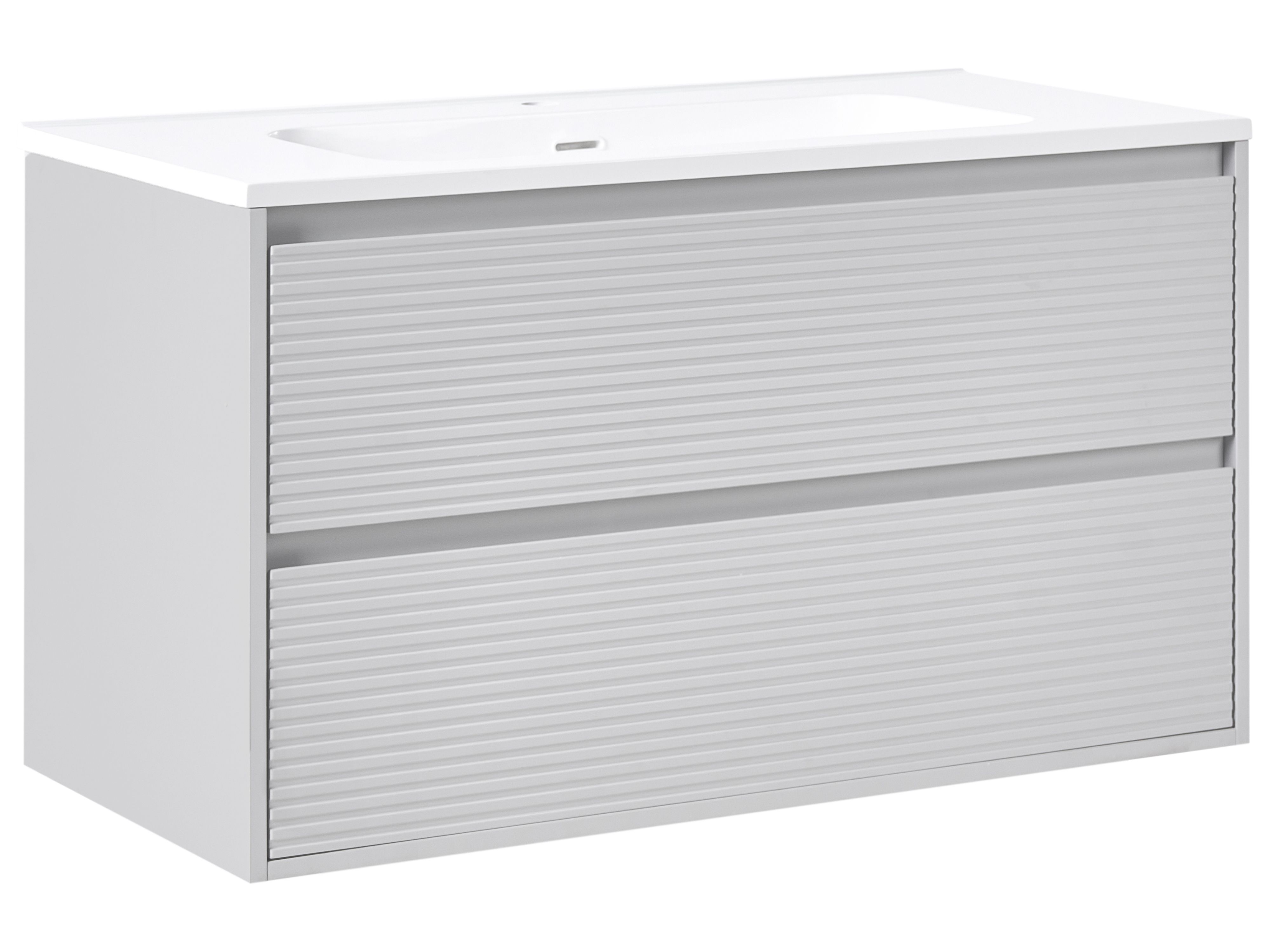 Wall Mounted Vanity Unit with Basin BAHIA Grey