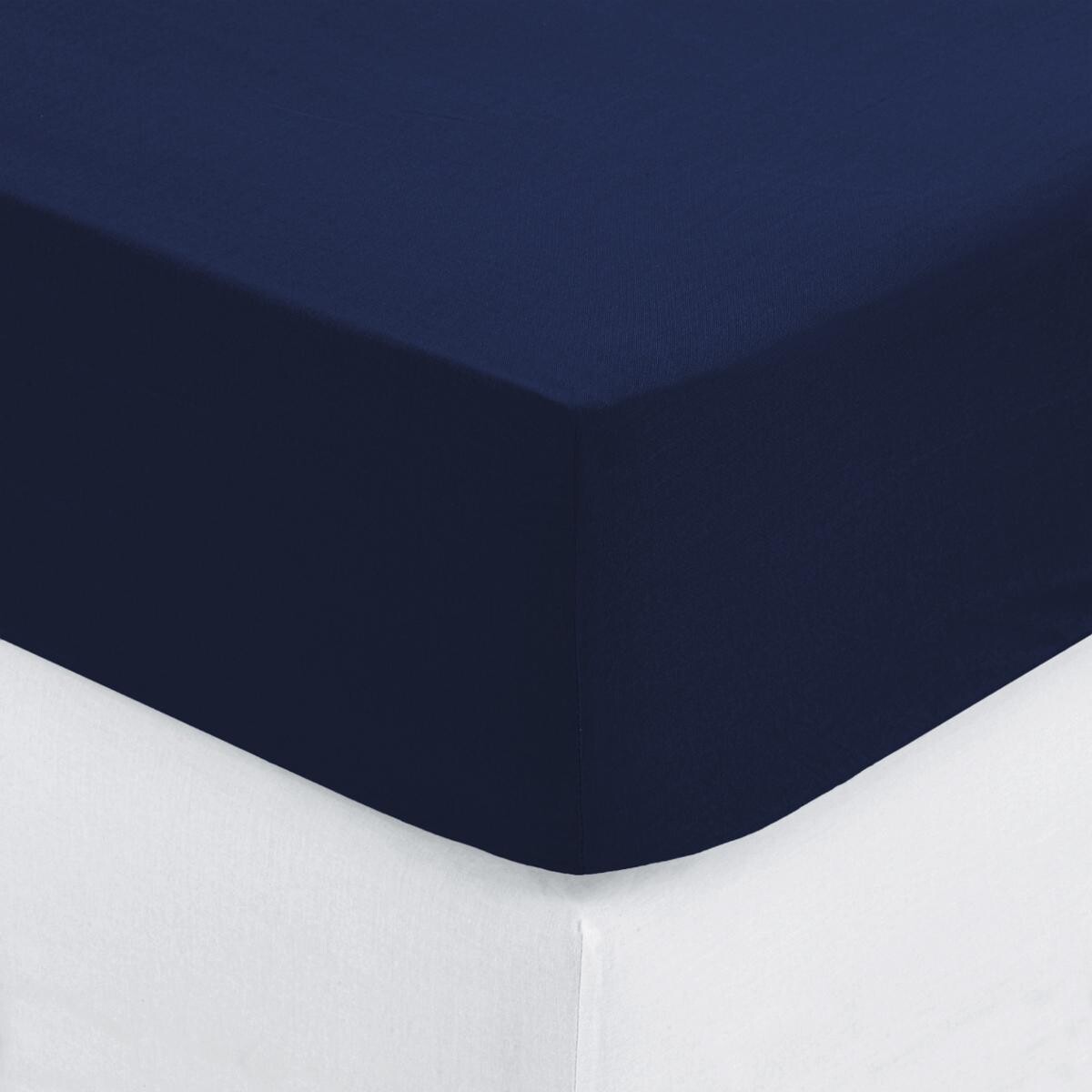 Fitted sheet, cotton Ink blue, 140x190 cm