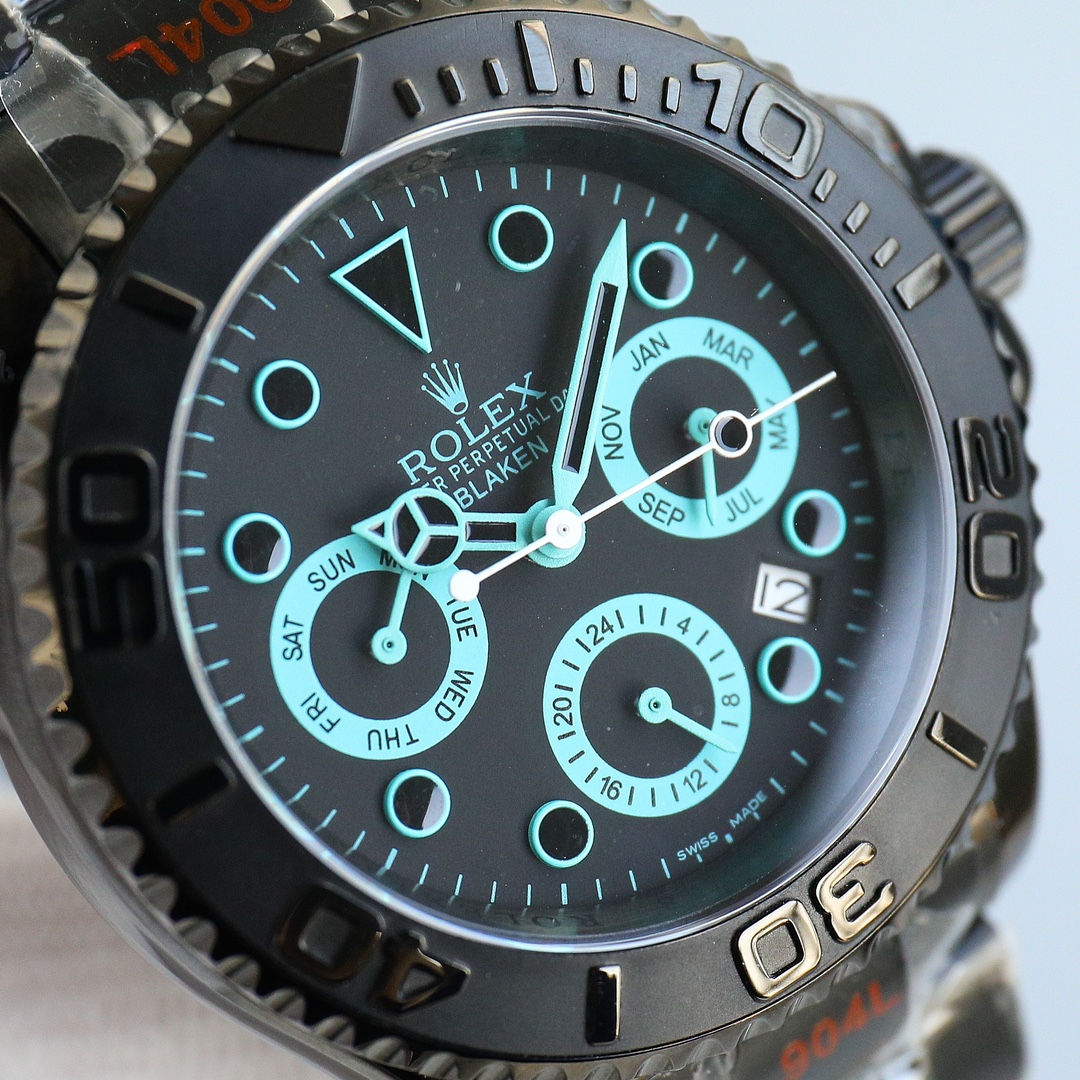 Rolex All Black Yacht Series - Versatile Limited Edition - Maximum Configuration - 40MM - Cyan(1:1 replica) - Top club