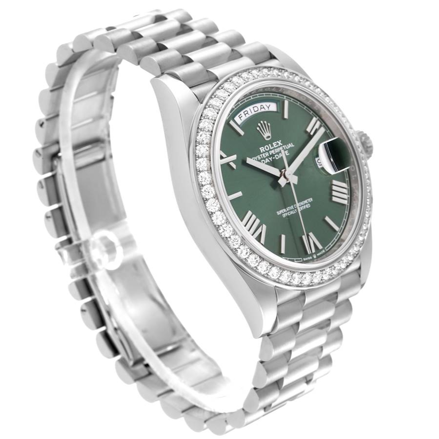 Rolex Day Date Olive Diamond Replica - Elite Watch Atelier