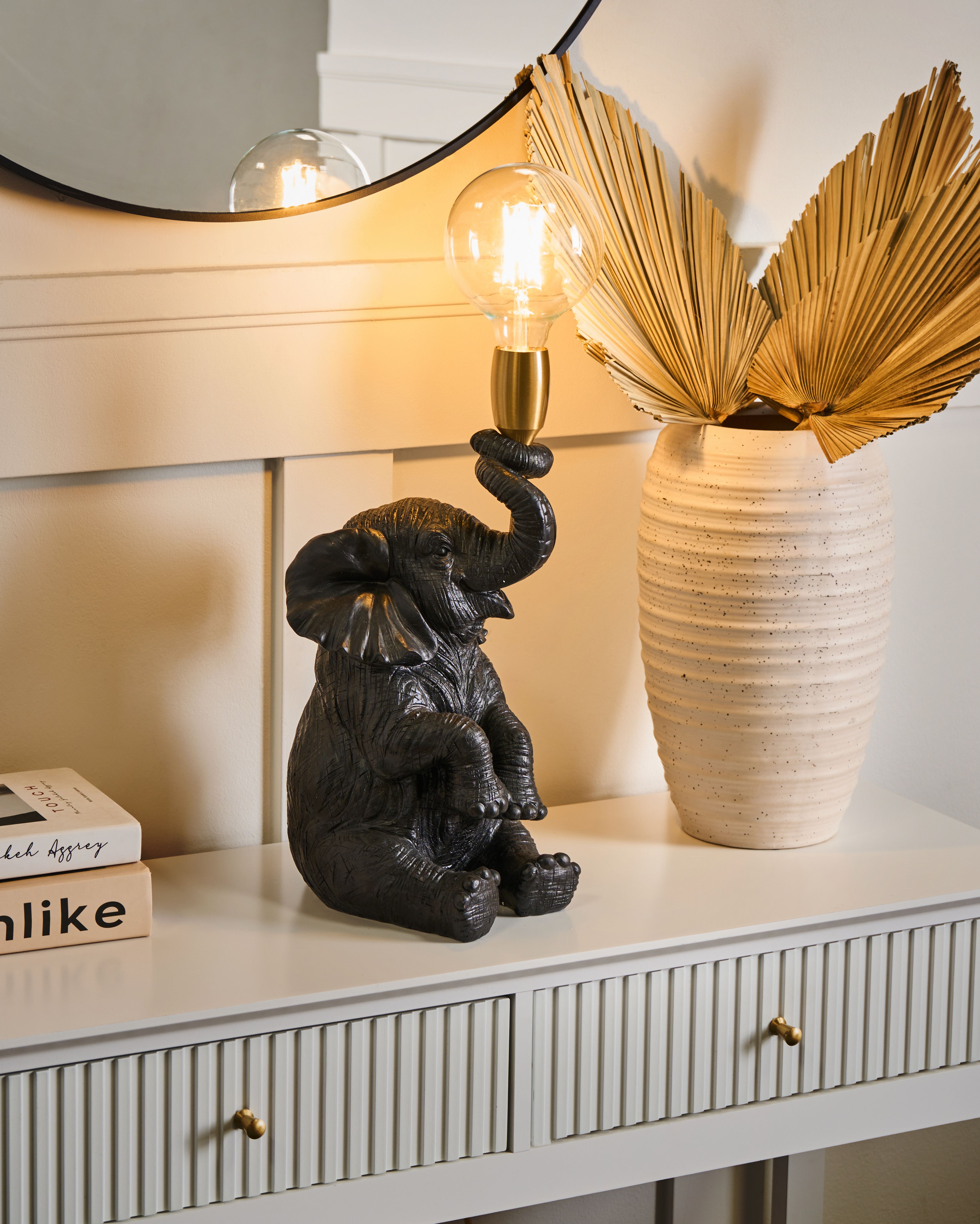 Table Lamp Elephant FORTUNA Black