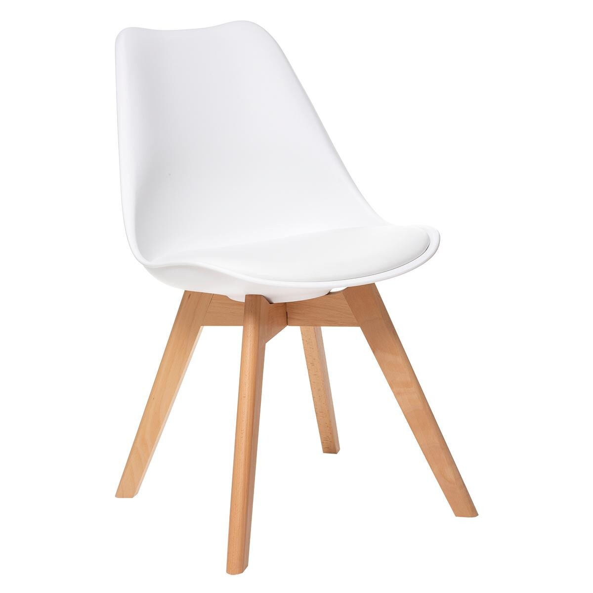 Chair "Baya", beech legs White