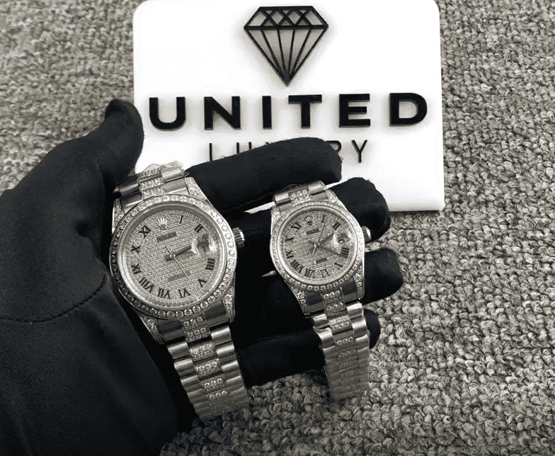 Rolex Datejust 116622 White Gold Diamond Dial Iced Out Replica - Top club