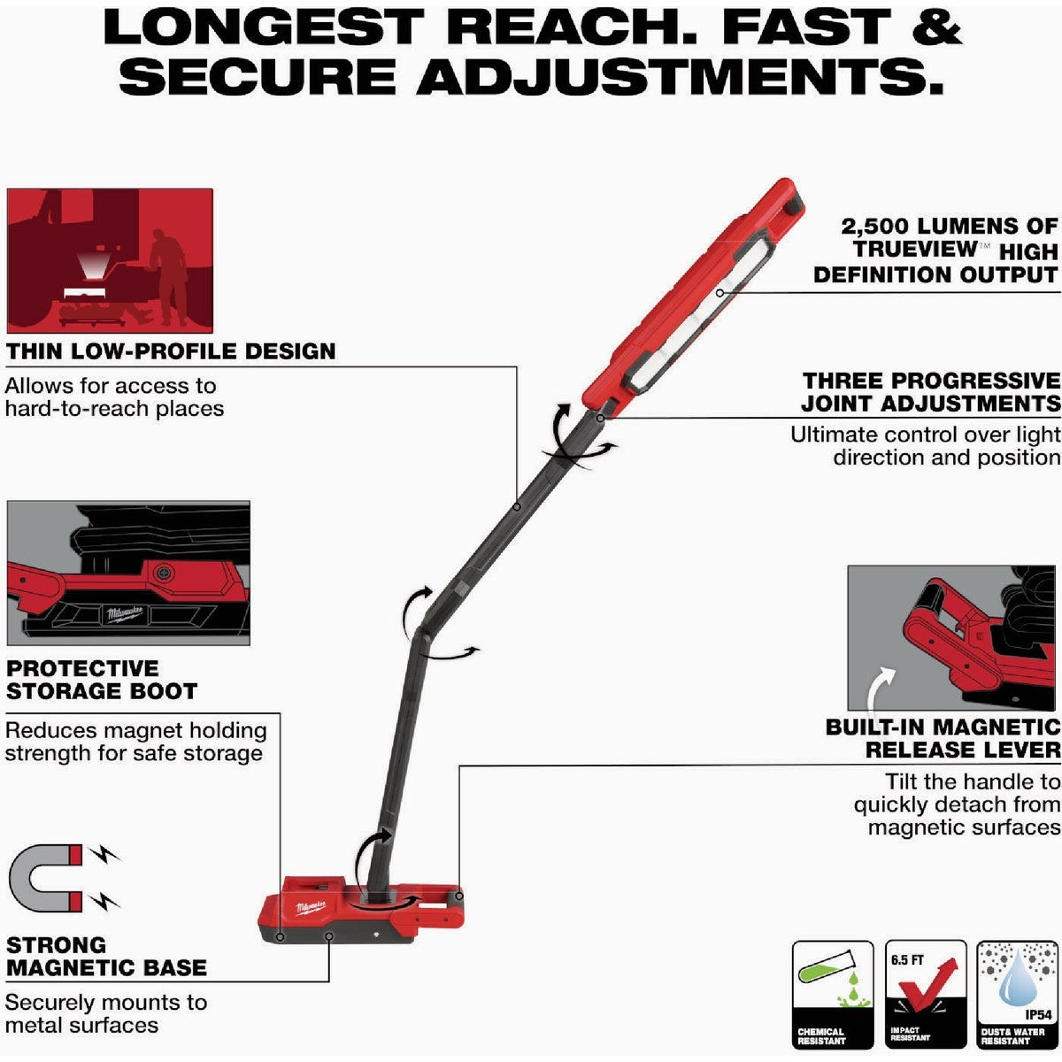 Milwaukee M18 Magnetic Extendable Boom Light