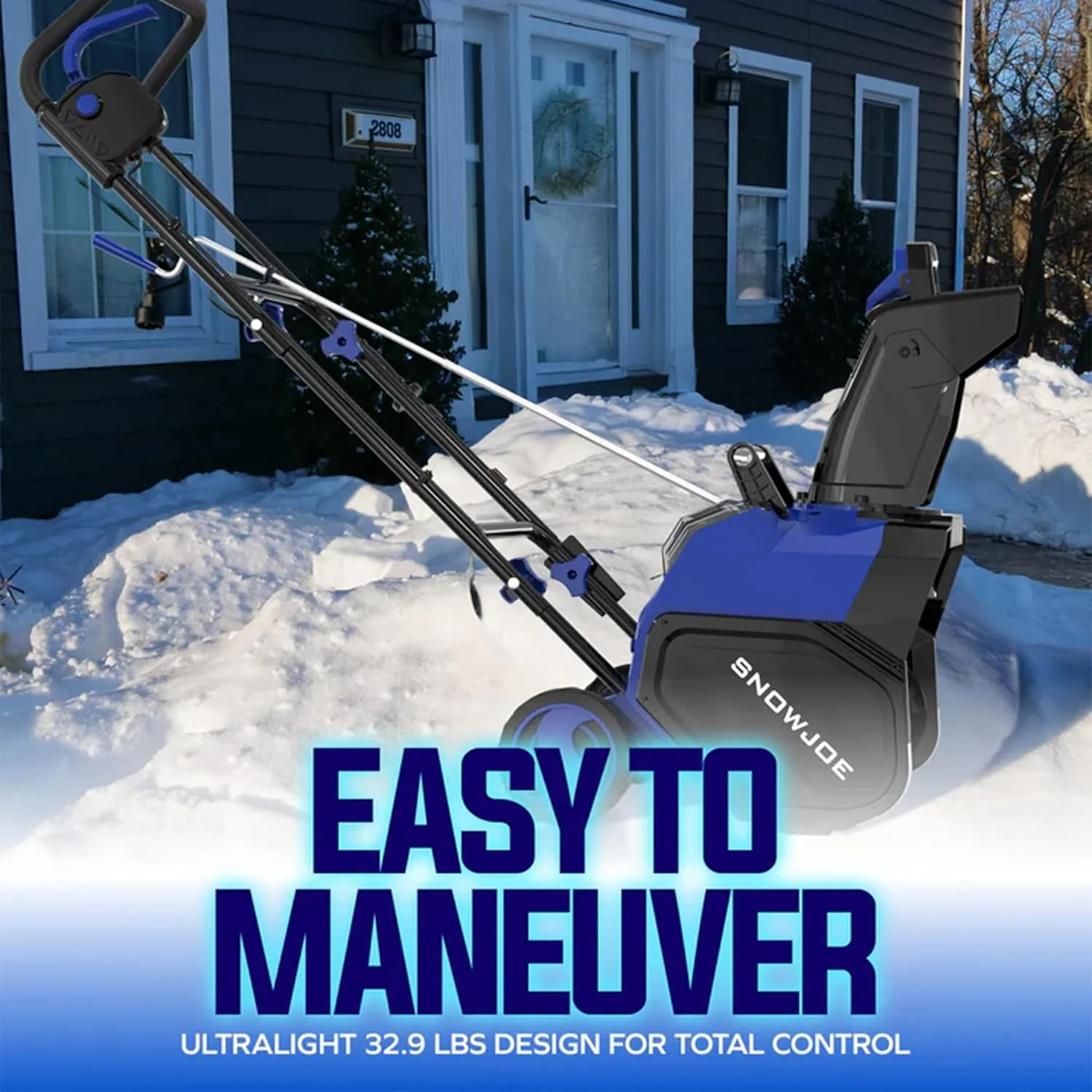 Snow Joe IONMAX 48V 18 Inch Cordless Electric Snow Blower With LED Light And Wheels - 24V-X2-SB18-GO - Image 8 Snow Joe IONMAX 48V 18 Inch Cordless Electric Snow Blower With LED Light And Wheels - 24V-X2-SB18-GO - Image 8