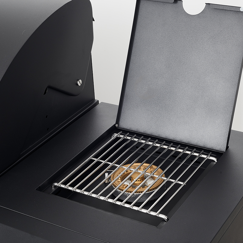 Premium Korean Style Outdoor Kitchen Gas BBQ Grill Stainless Steel 6+1 Burner Refrigerator Sink Tap Cabinet Trolley Electronic