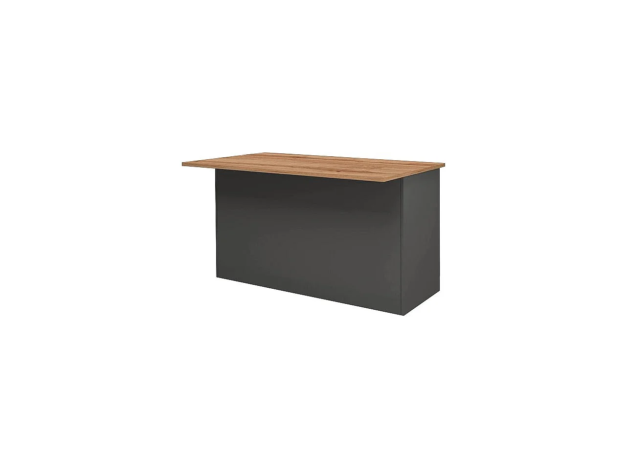 Îlot de cuisine Dcarnelo, Armoire polyvalente, Meuble de kitchenette, Table auxiliaire, 100% Made in Italy, 155x90h90 cm, Anthracite et Ardoise