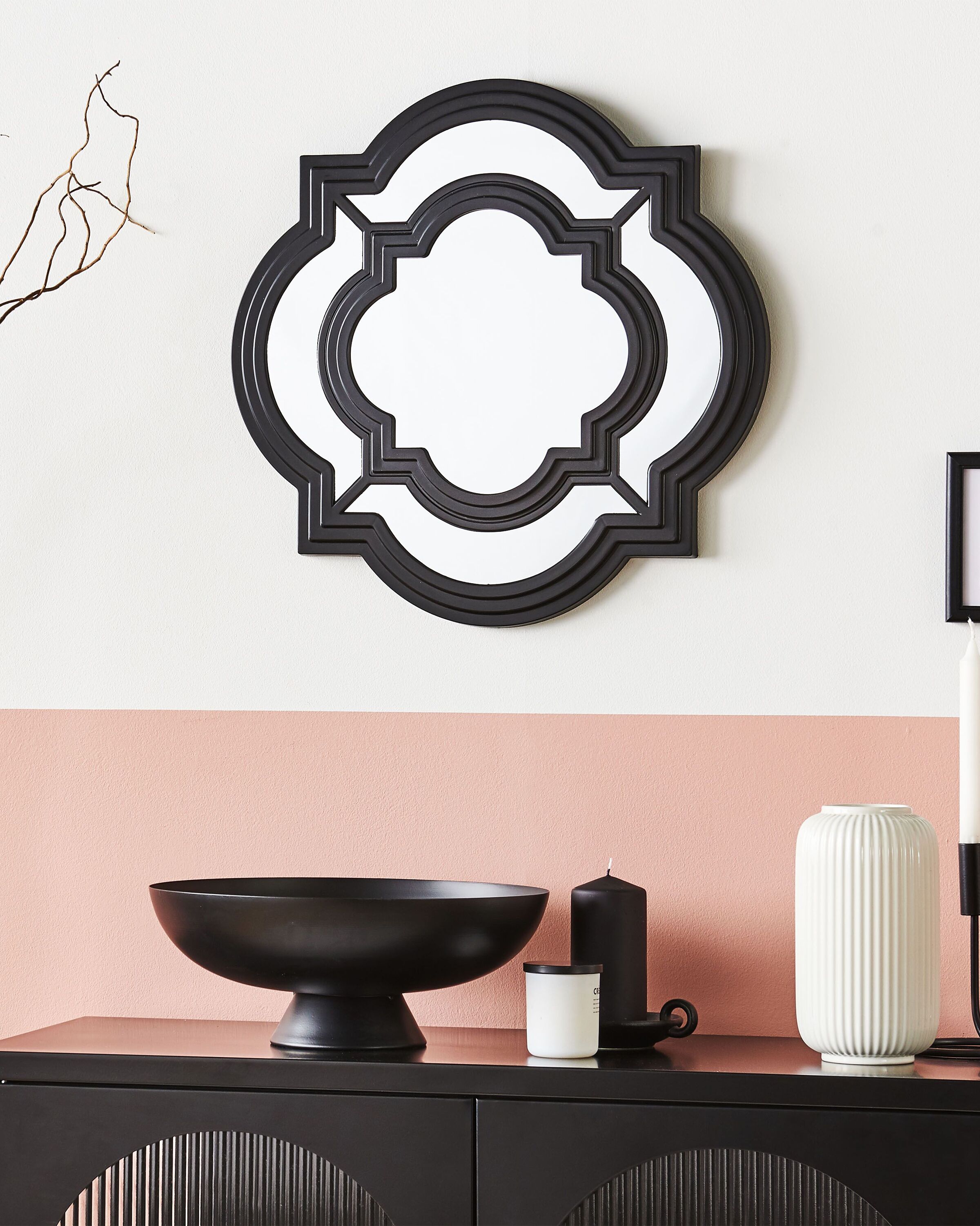 Wall Mirror COBETA 51 cm 51 cm Black