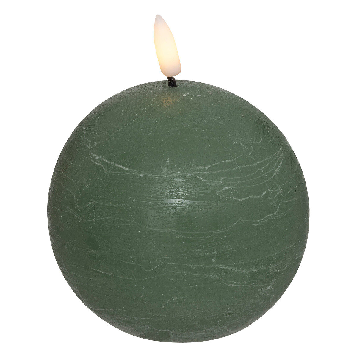 "Molia" LED ball candle Green, D.10 cm