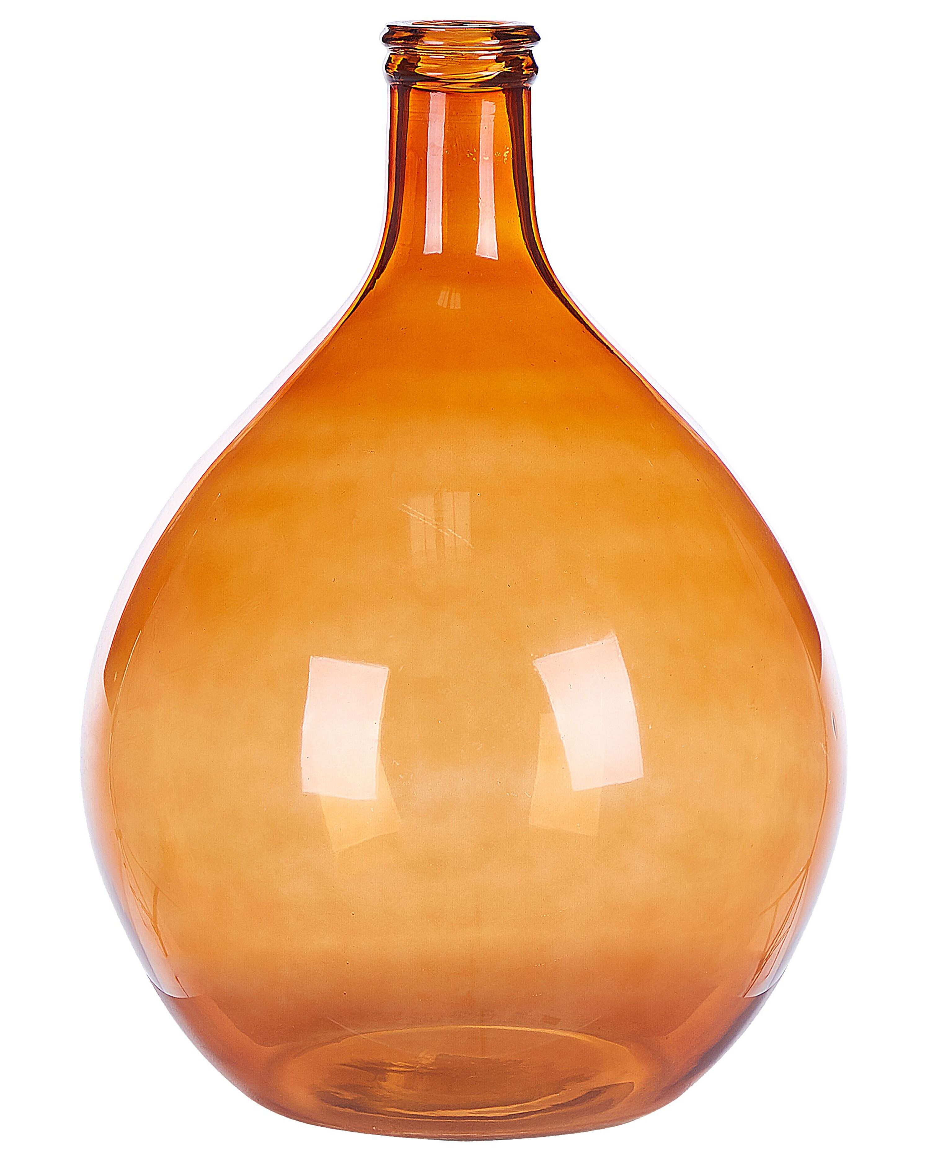 Decorative Vase CHATNI Glass 48 cm Golden Brown