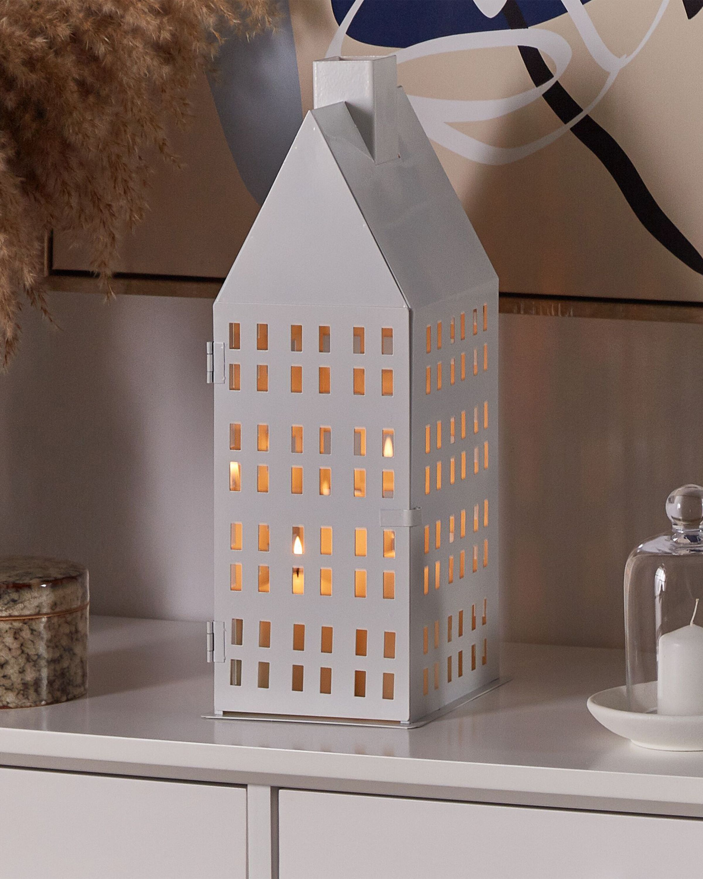 Lantern DOLOK Metal 40 cm White