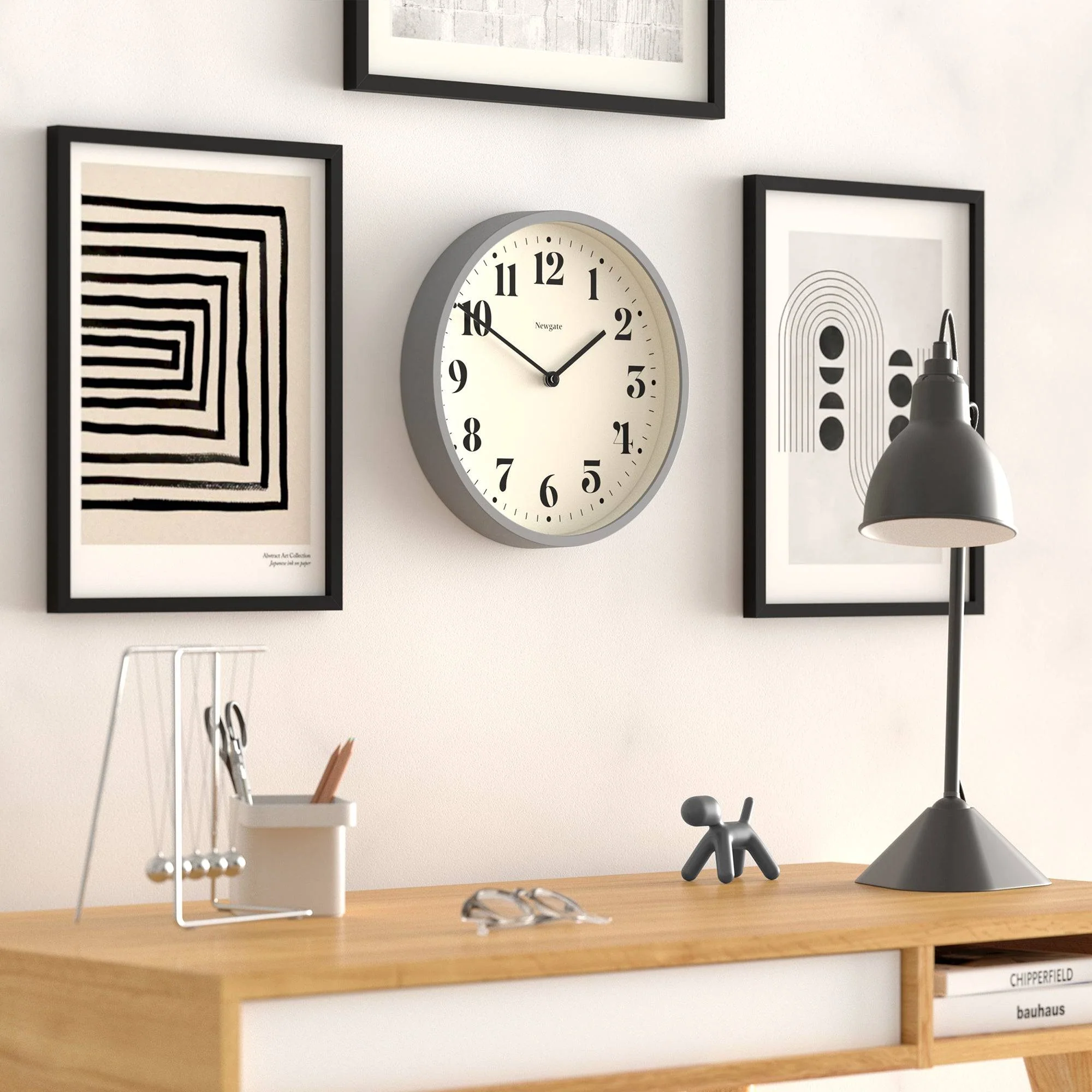 Newgate Number Four wall clock in french navy