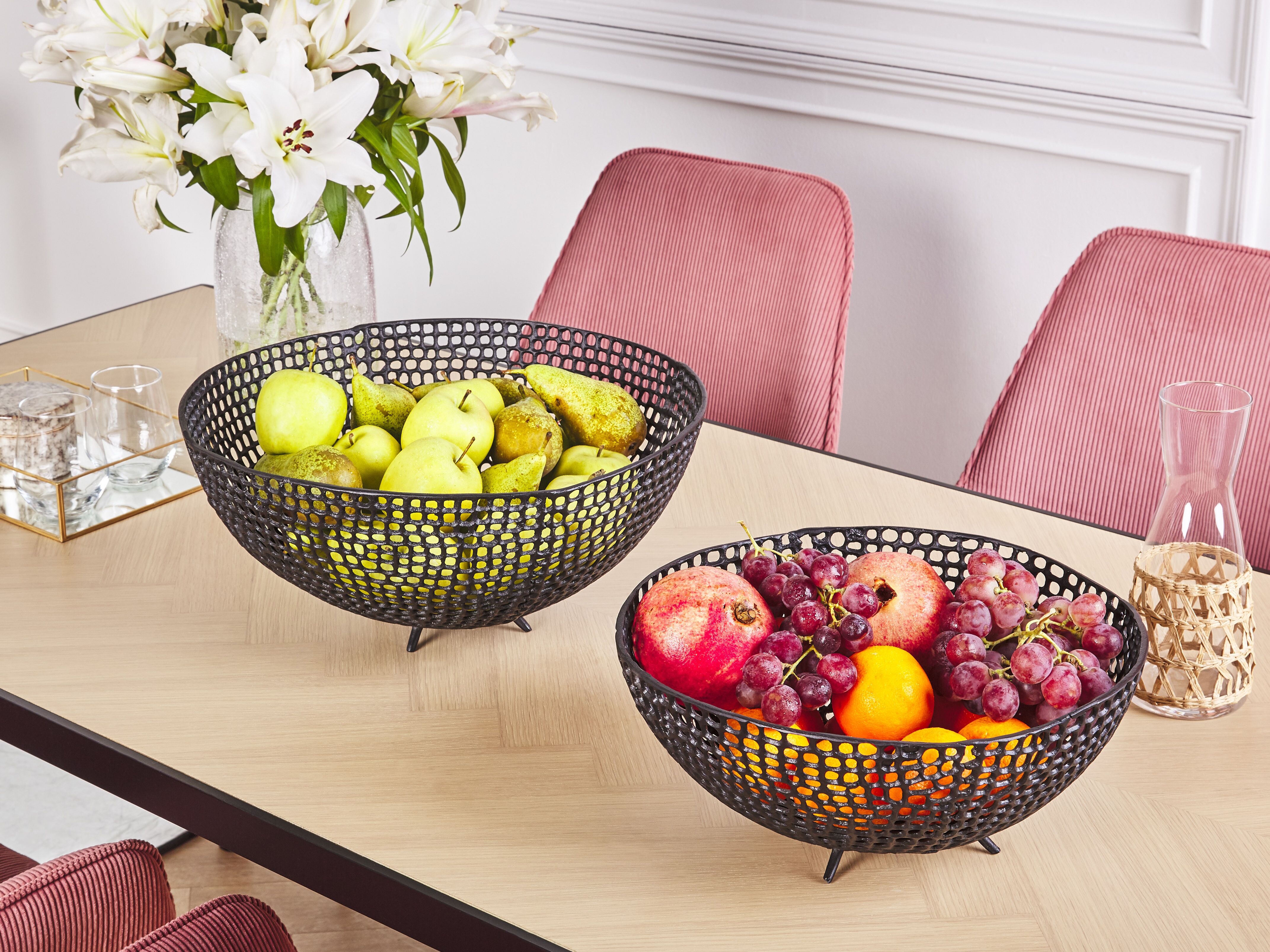 Set of 2 Bowls KRUKUT Metal Black