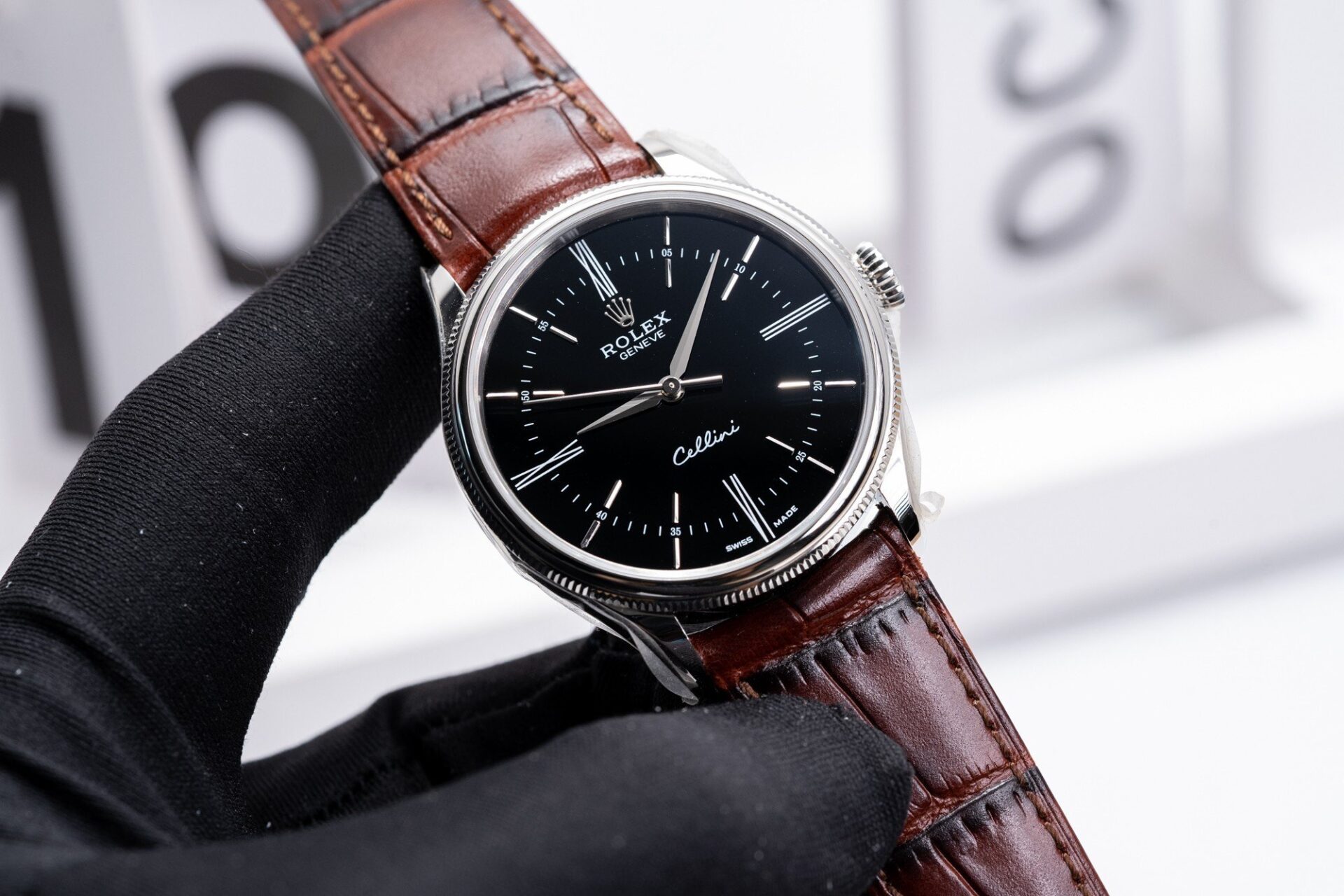 Rolex Cellini 50509 Replica 1:1 Watch Leather Strap MKS Factory 39mm - Elite Watch Atelier