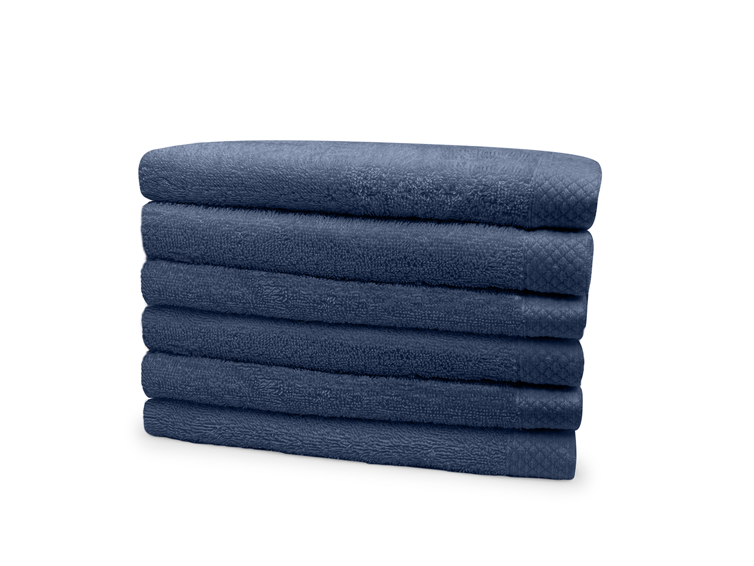 Eleganzzz Badstof Handdoek Katoen 50x100cm - ocean blue - Set van 6