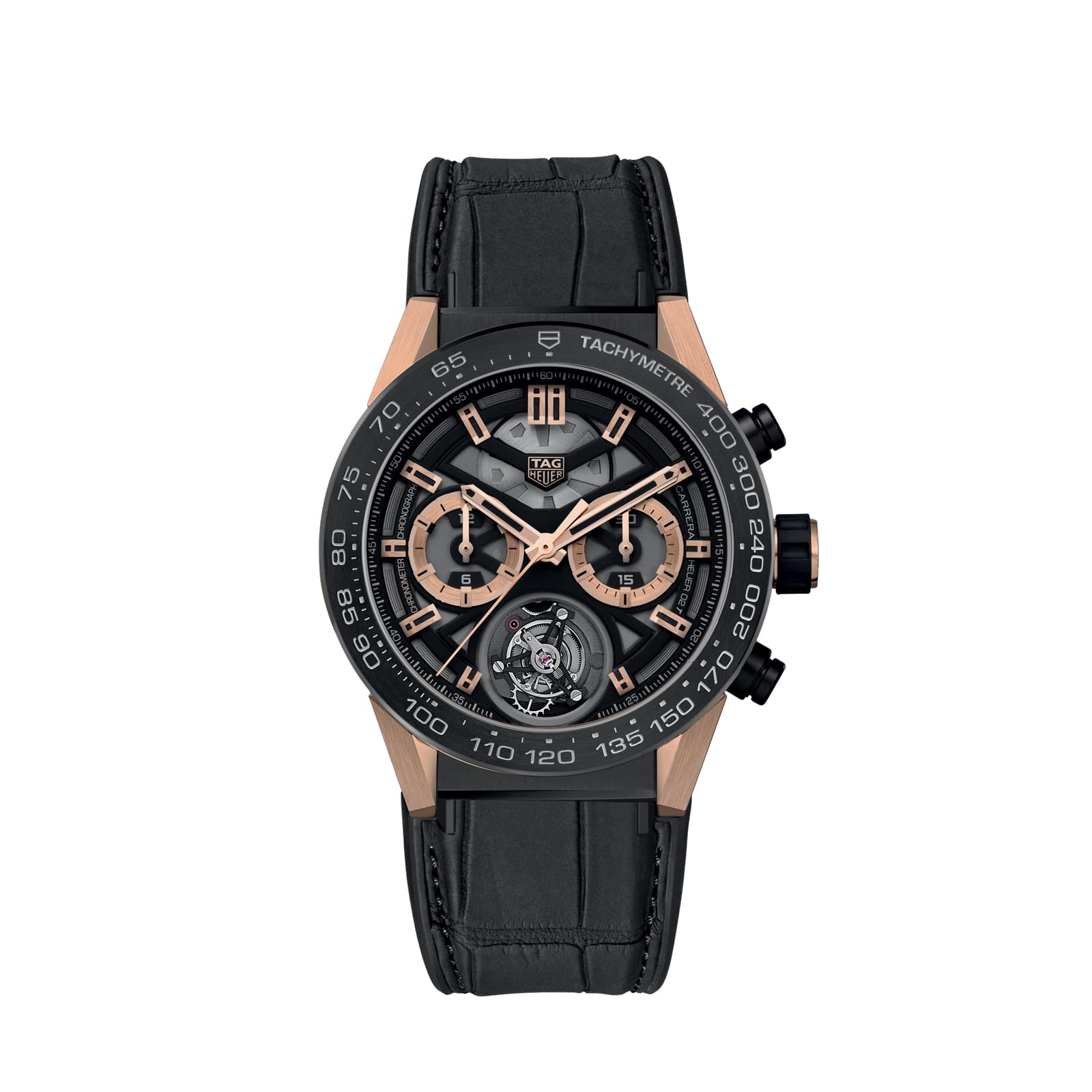 TAG Heuer Replica Watch Carrera Chronograph Tourbillon Automatic 45 mm Titanium & Gold(1:1 replica) - Top club
