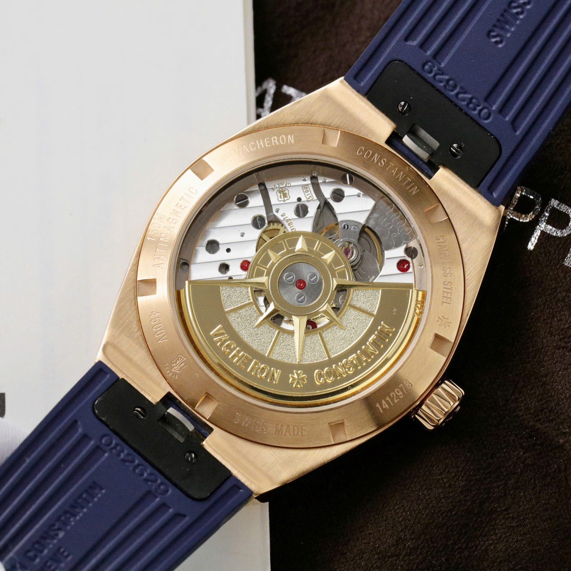 Vacheron Constantin Overseas 4500V Dial Blue Best Replica Watch Gold Wrapped 41mm - Top club