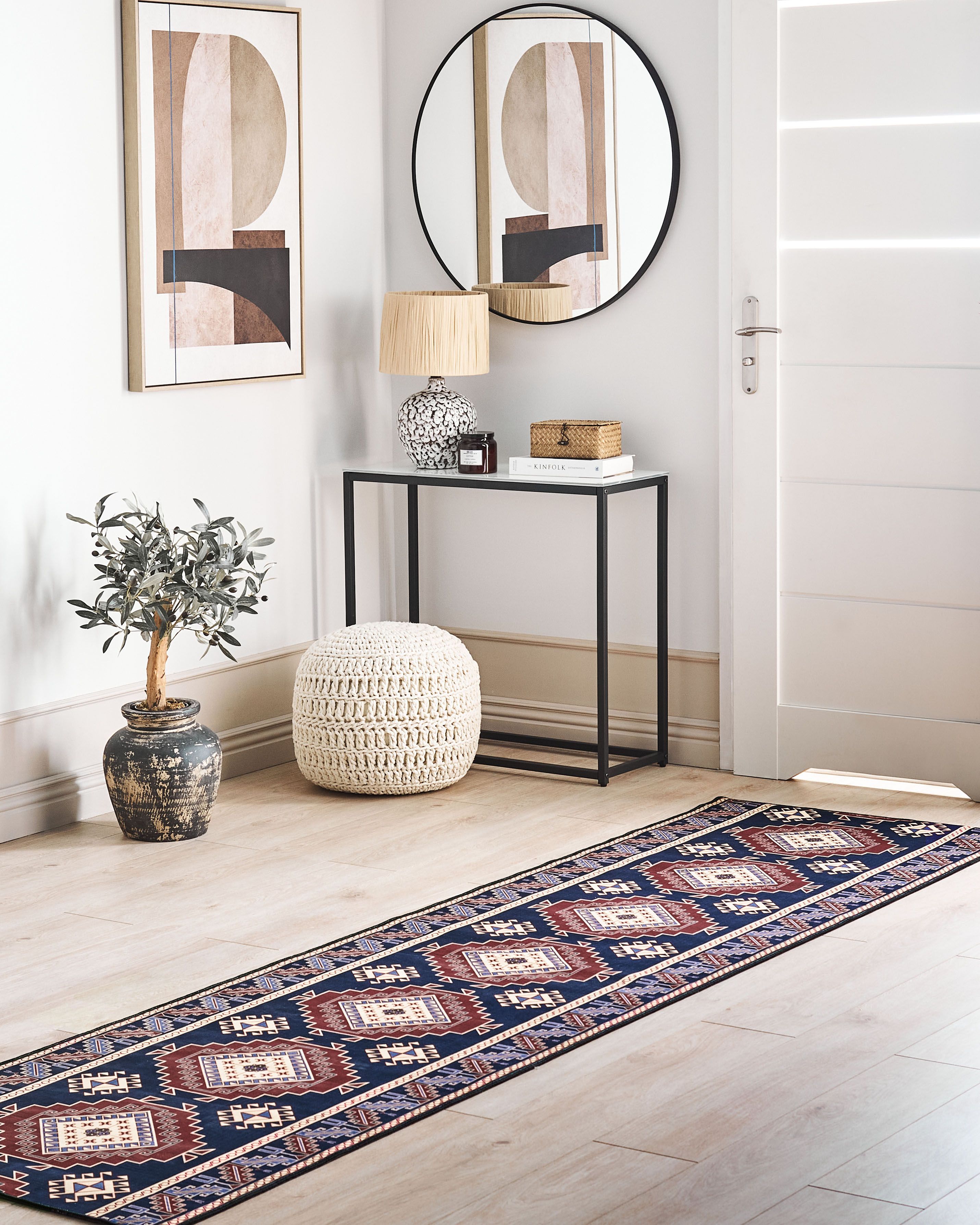 Rug KANGAL Dark Blue 80 x 300 cm