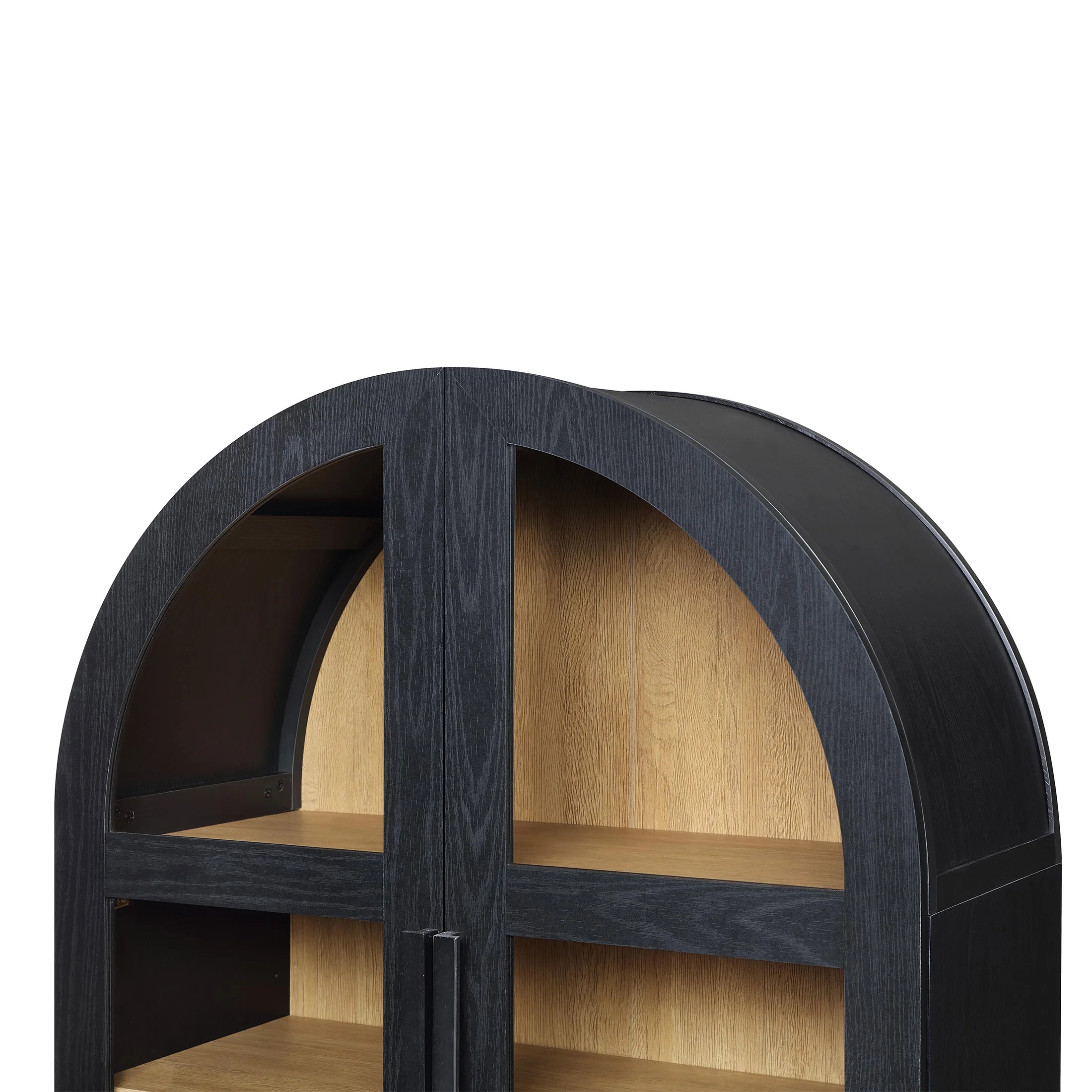 Better Homes & Gardens Juliet Kitchen Rounded Arch Cabinet, Rich Black - Image 12