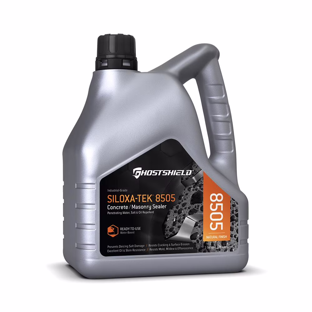 Siloxa-Tek 8505 Ready to Use - 1 Gallon Penetrating Concrete Sealer, Water, Salt and Oil Repellent. Clear, Water-Based Silane/Siloxane for Concrete, Brick, Masonry & Pavers