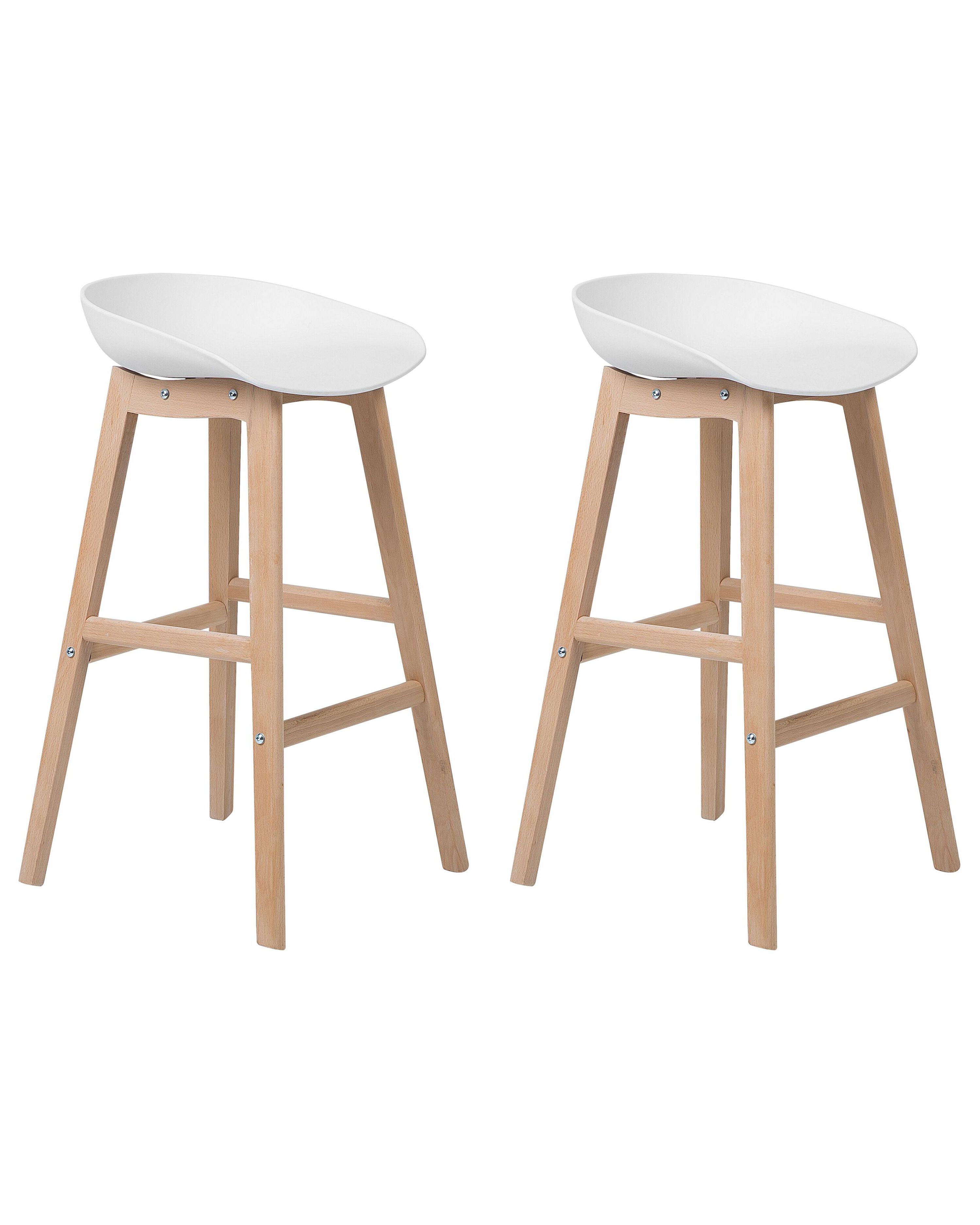 Set of 2 Bar Chairs MICCO White