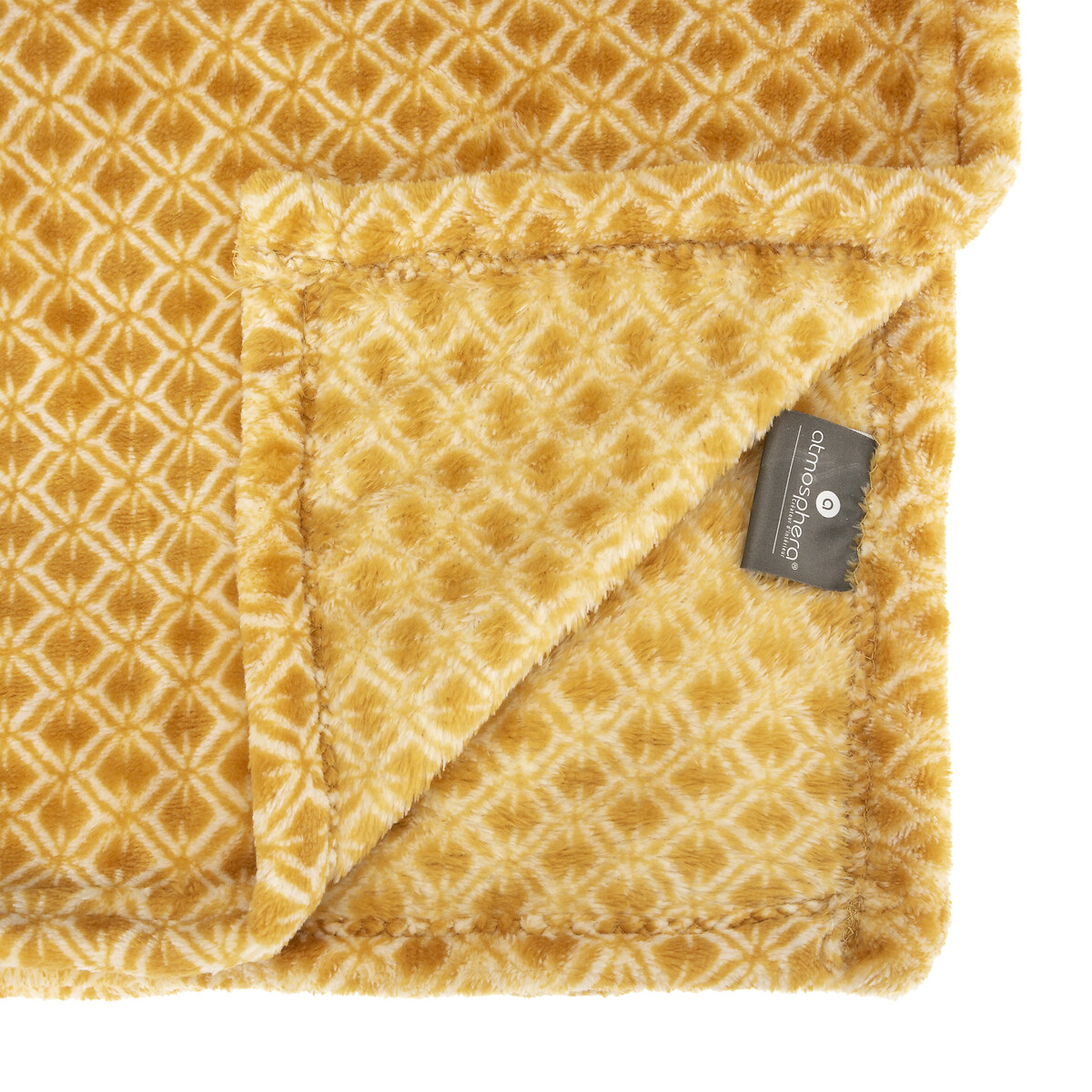 Flannel plaid "Otto" Mustard yellow, 125x150 cm