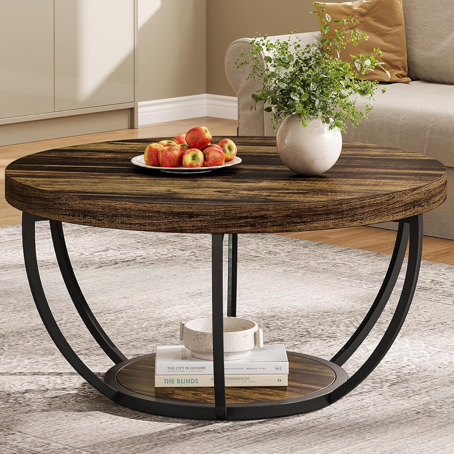 Tribesigns Round Coffee Table, 31.7