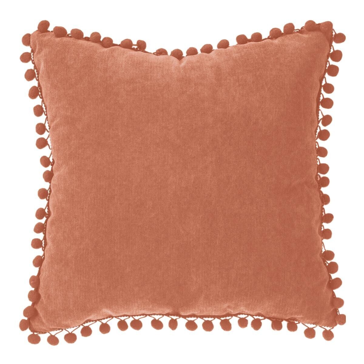 Cushion with tassels Terracotta pink, 40x40 cm
