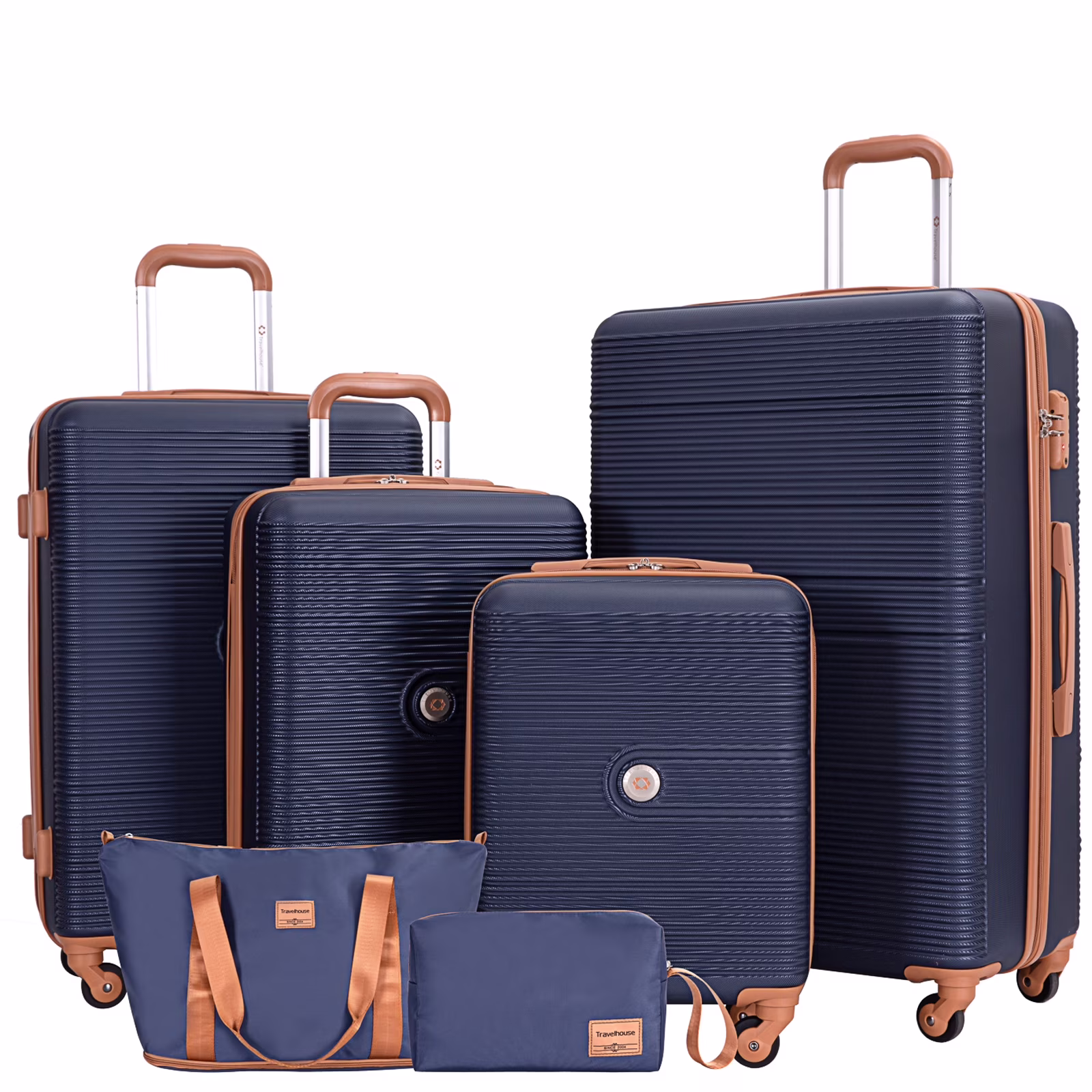 Travelhouse 6 Piece Hardshell Luggage Set Hardside Lightweight Suitcase with TSA Lock Spinner Wheels.(White) - Image 9