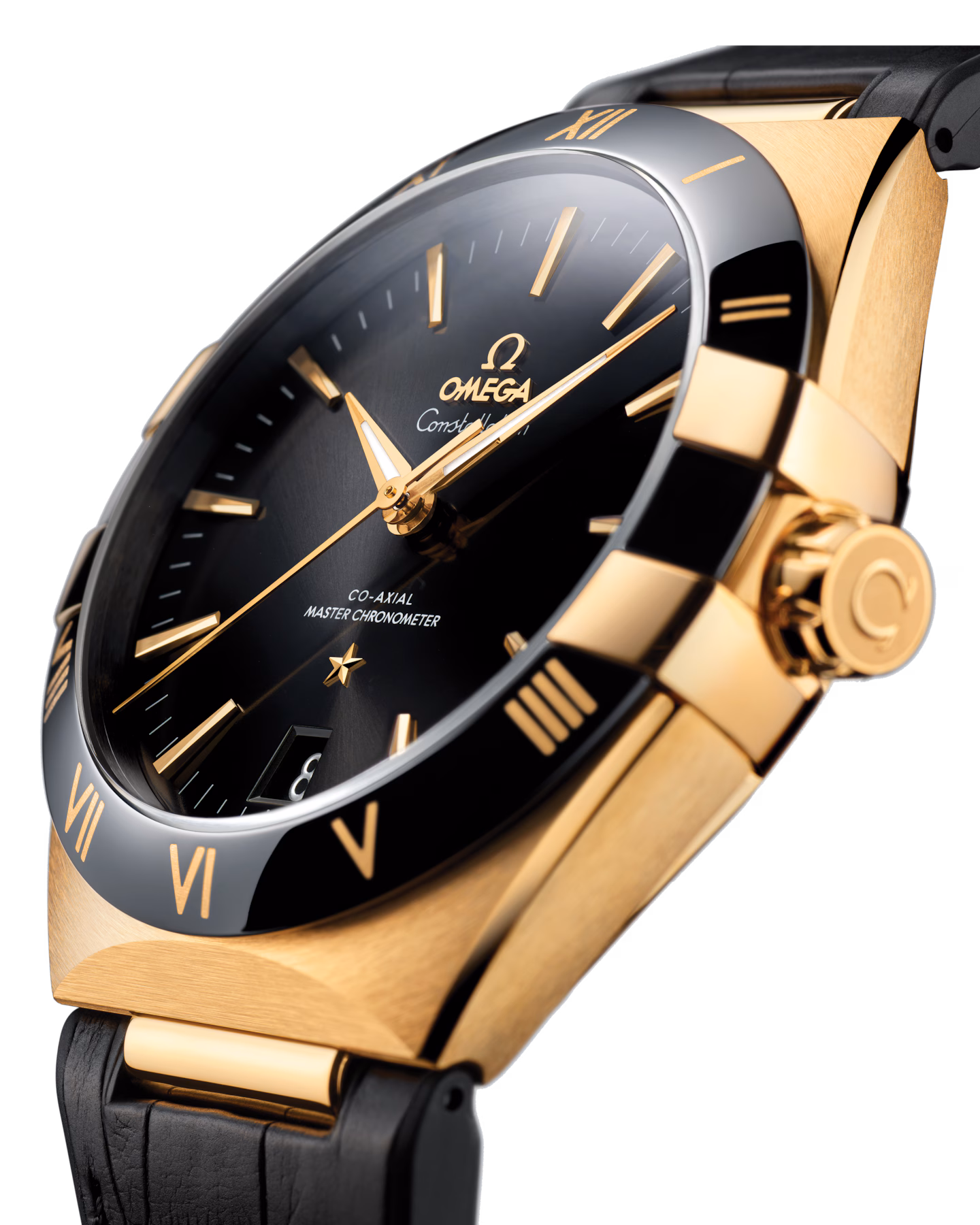 Constellation 41 mm, yellow gold on leather strap(1:1 replica) - Top club