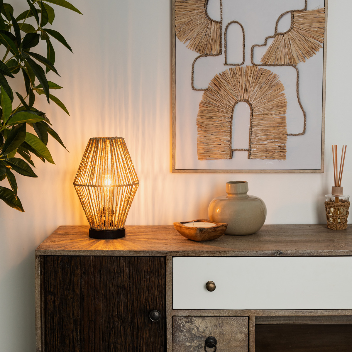 Lamp "Aissa" Metal, H.32 cm