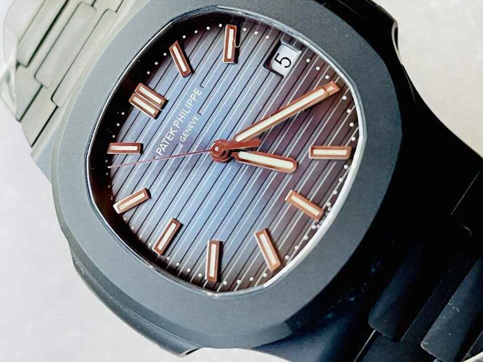 Replica PATEK PHILIPPE Nautilus 5711 ppf 1:1 Best Edition Black Dial on Black Bracelet A324 V2 - Top club
