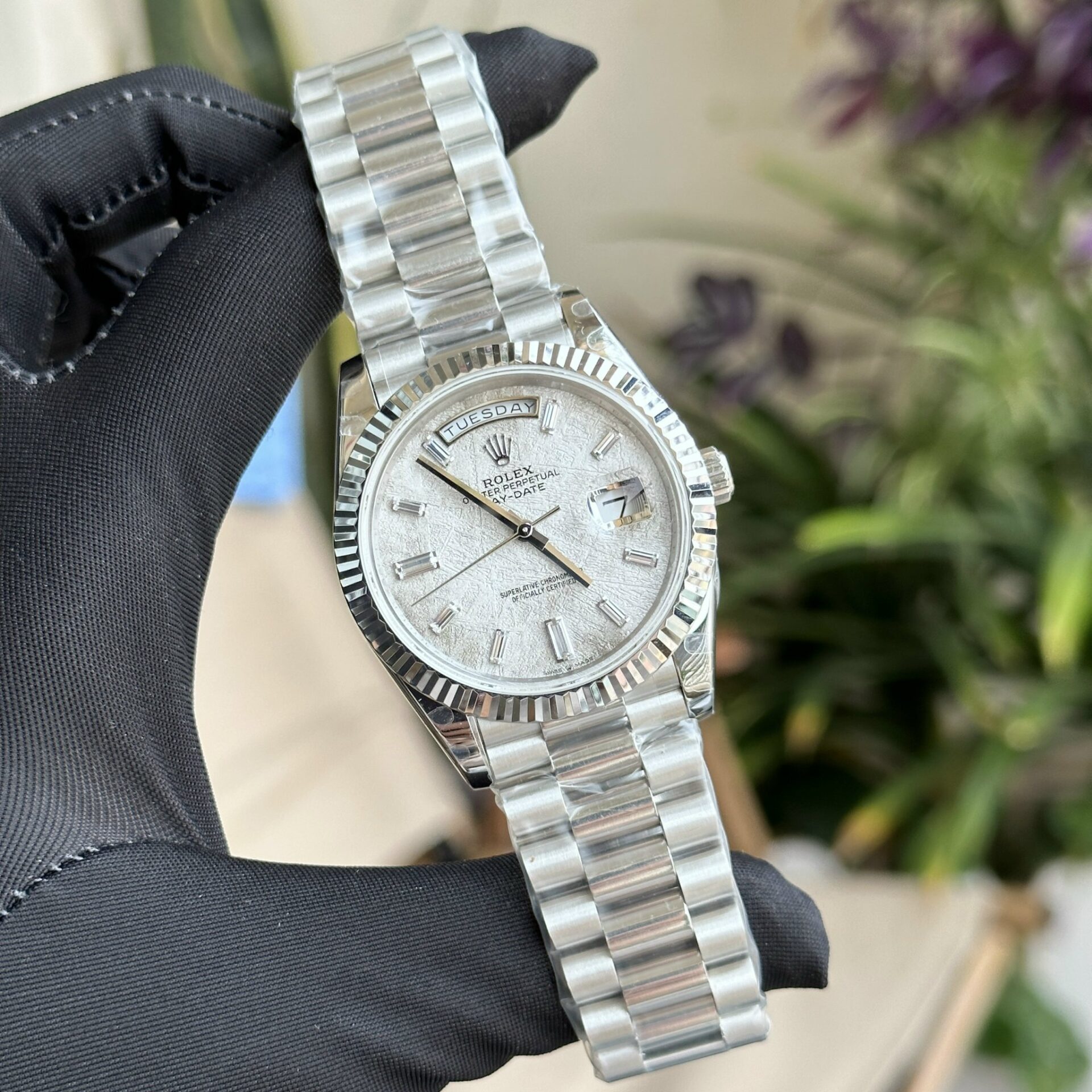 Rolex Replica Watch Day-Date Meteorite Dial President Strap GM Factory 40mm - Top club