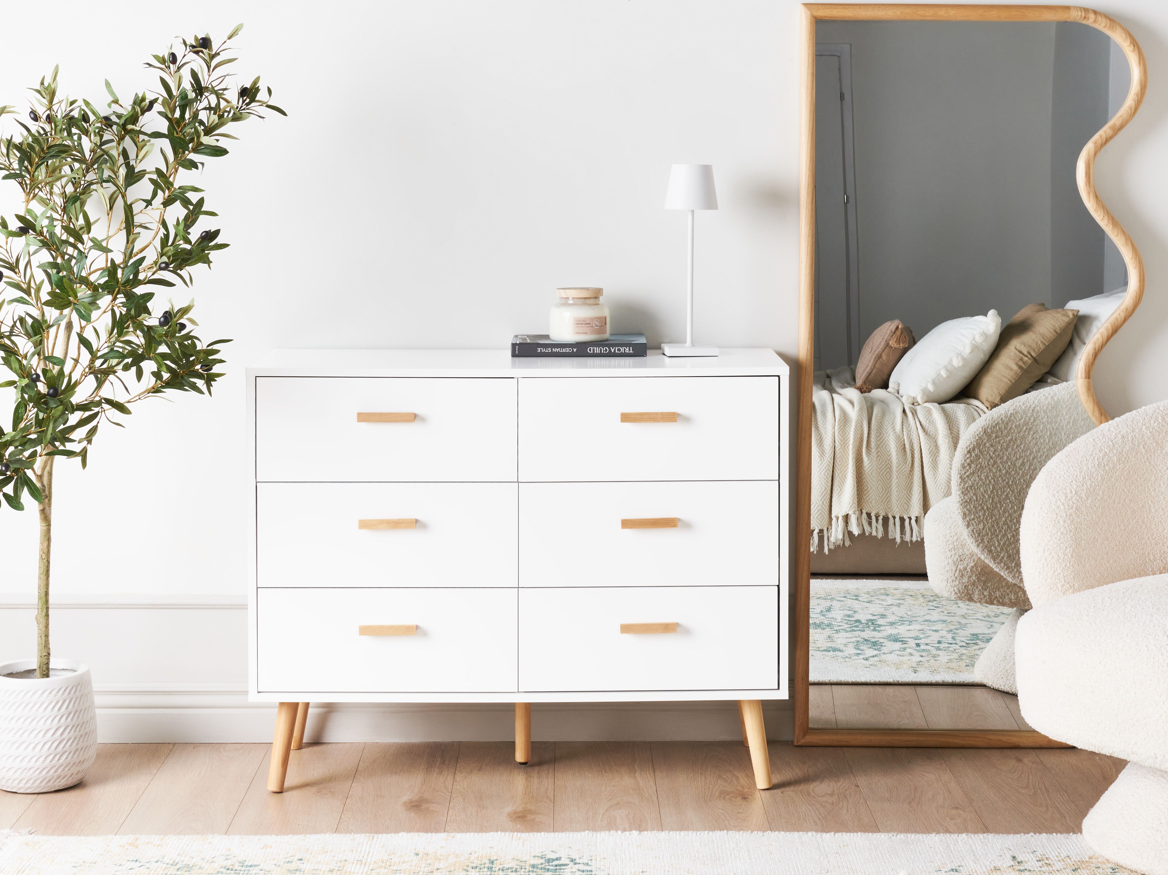 6 Drawer Chest NEWARK White