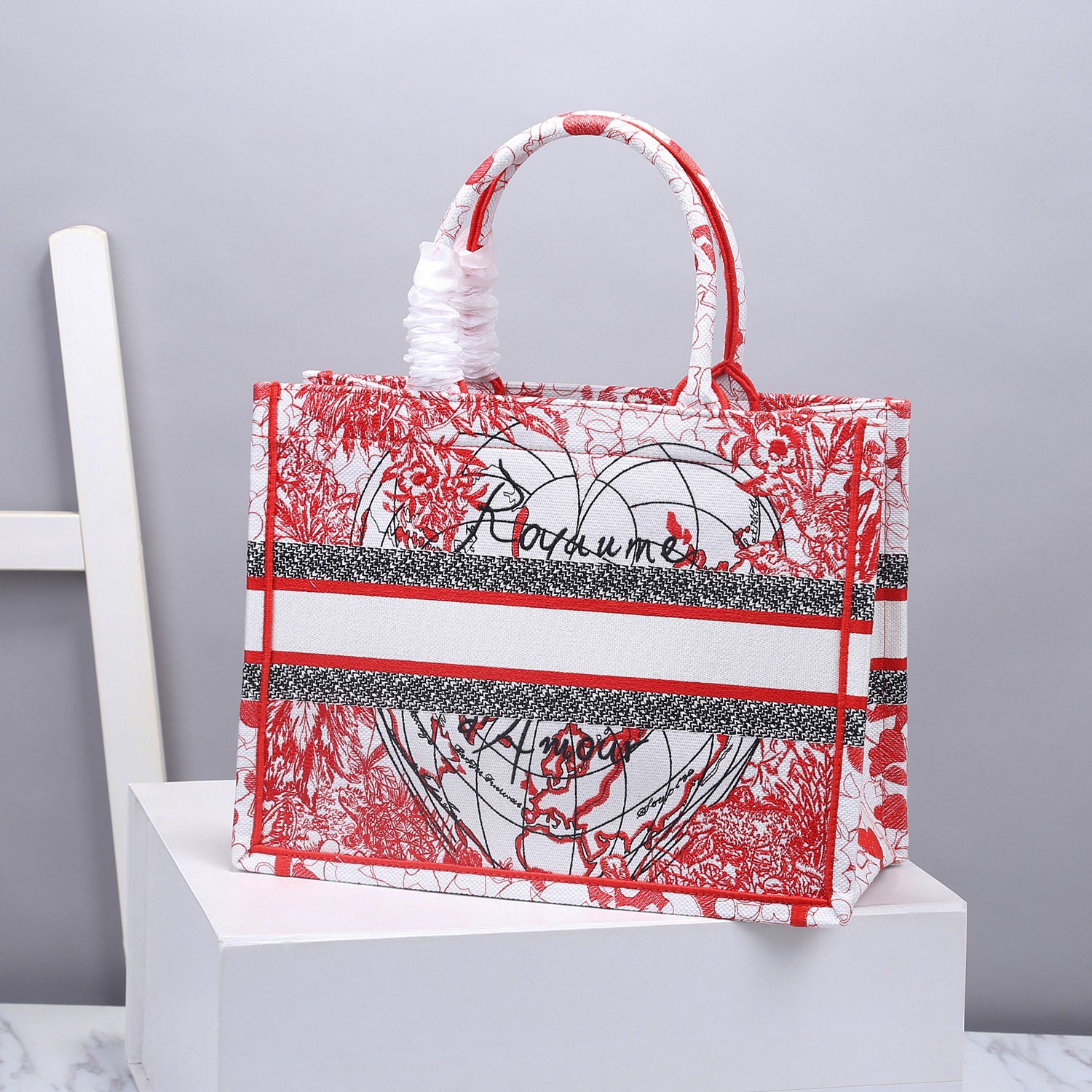 Christian Dior Medium Dior Book Tote Red Multicolor , For Women, Women’s Handbags 14in/36cm CD1:1High-quality replica
