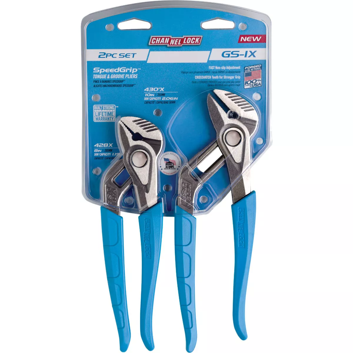 Channellock SpeedGrip 8 In. and 10 In. Plier Set (2-Piece)
