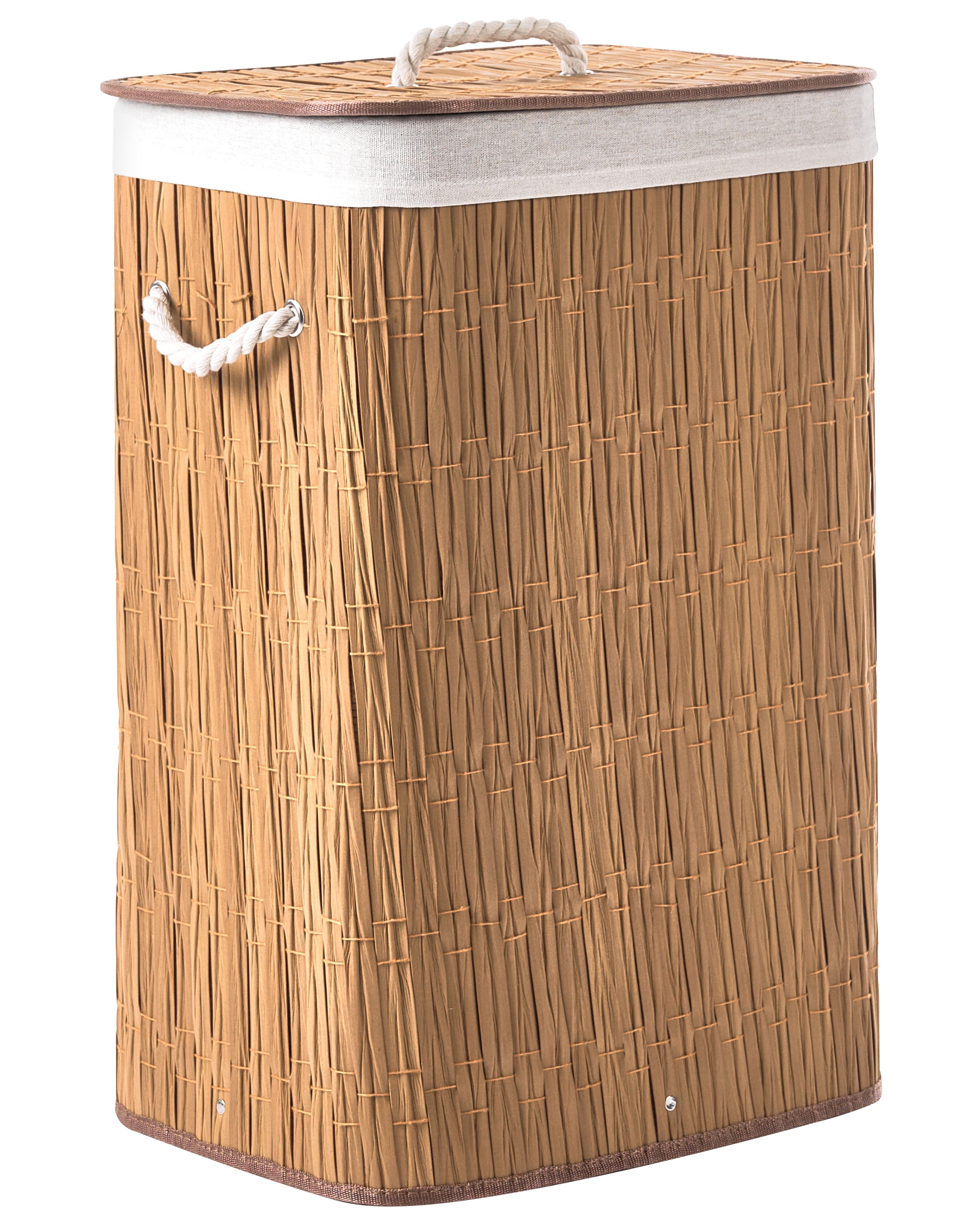 Laundry Basket TRANCURA Fabric Brown 72 L