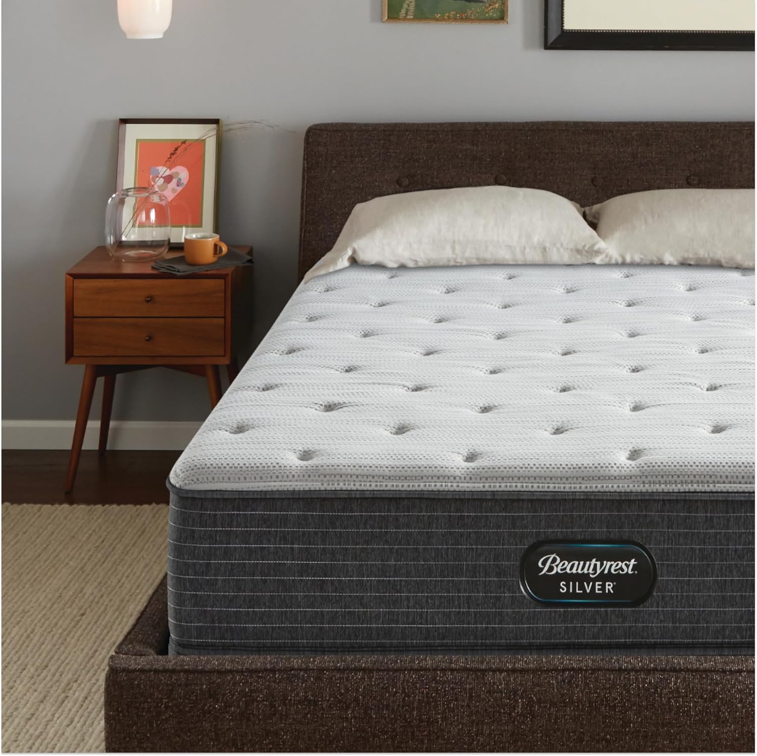Beautyrest Silver BRS900 12.25” Medium Twin XL Mattress, Cooling Technology, Supportive, CertiPUR-US, 100-Night Sleep Trial, 10-Year Limited Warranty White