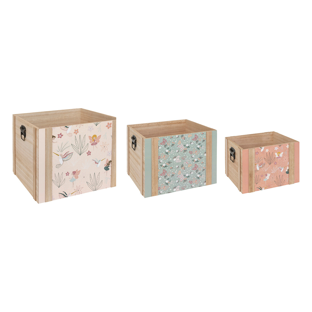 3 crates "Irem" Multicolored, 35x35x28 cm