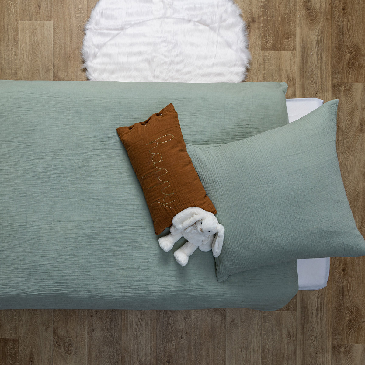 Bed linen set "Lili" Cotton gauze, brown, 140x200 cm