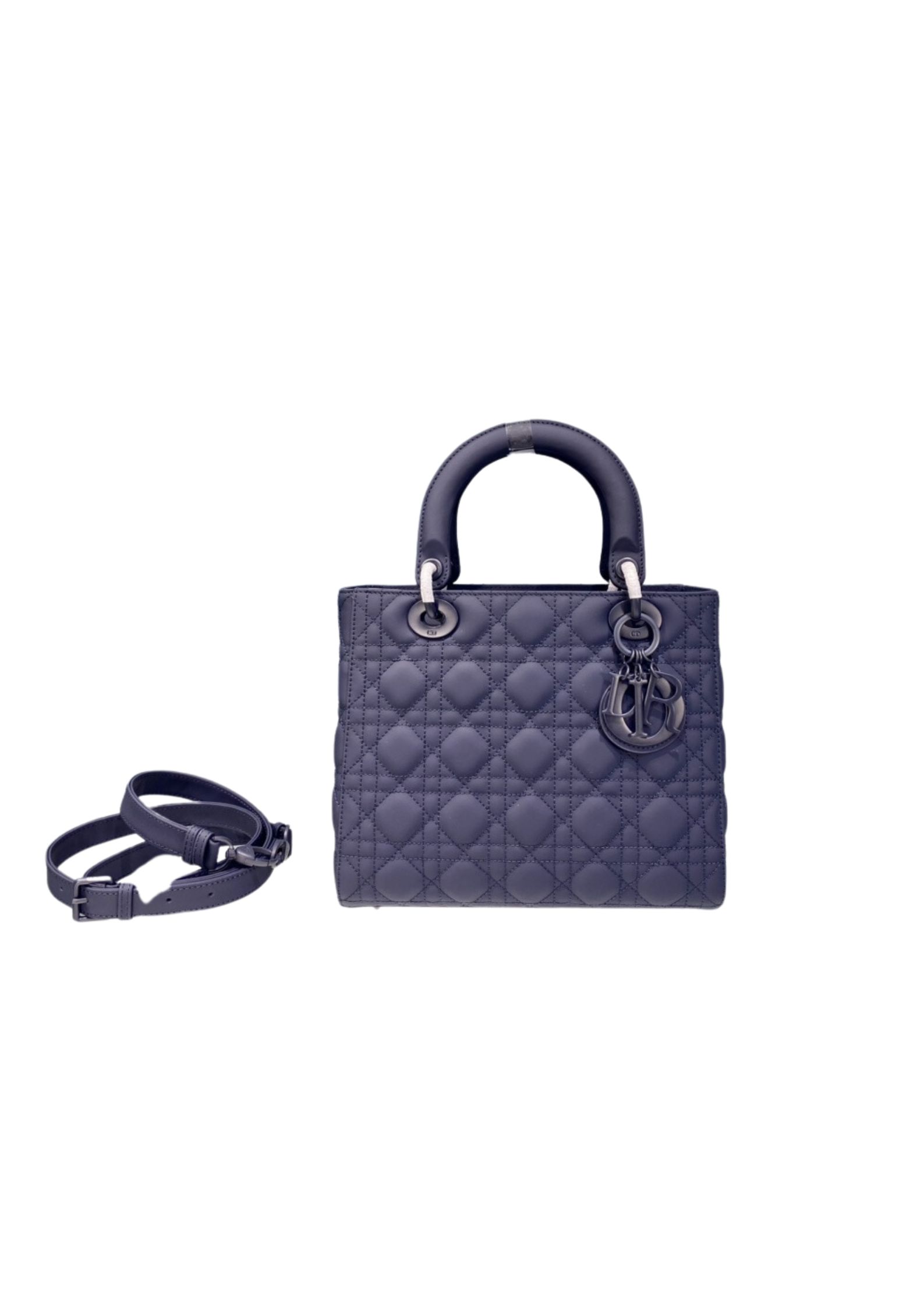Christian Dior Medium Lady Dior Bag Dark Blue For Women 9.5in/24cm1:1High-quality replica