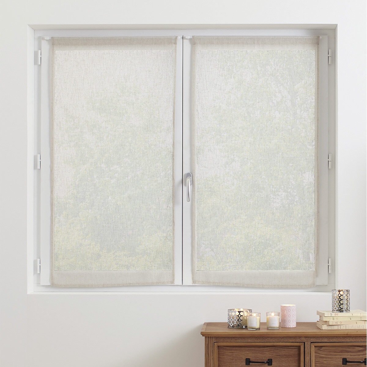 Set of 2 sheer curtain "Fred" White, 60x120 cm