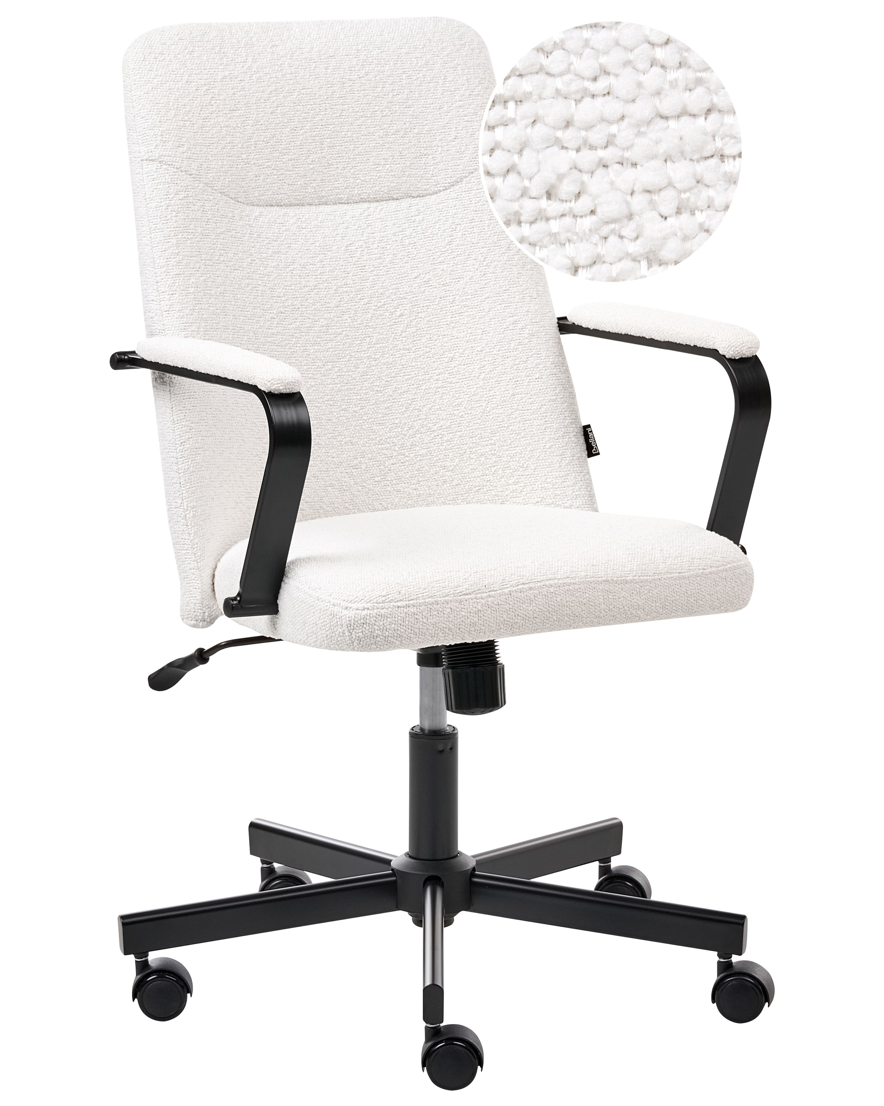 Office Chair CAROGA Boucle White
