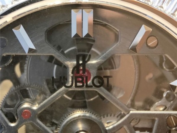 Replica Hublot Classic Fusion Tourbillon 42mm TF Skeleton Dial Black Gummy Strap A23J - Top club