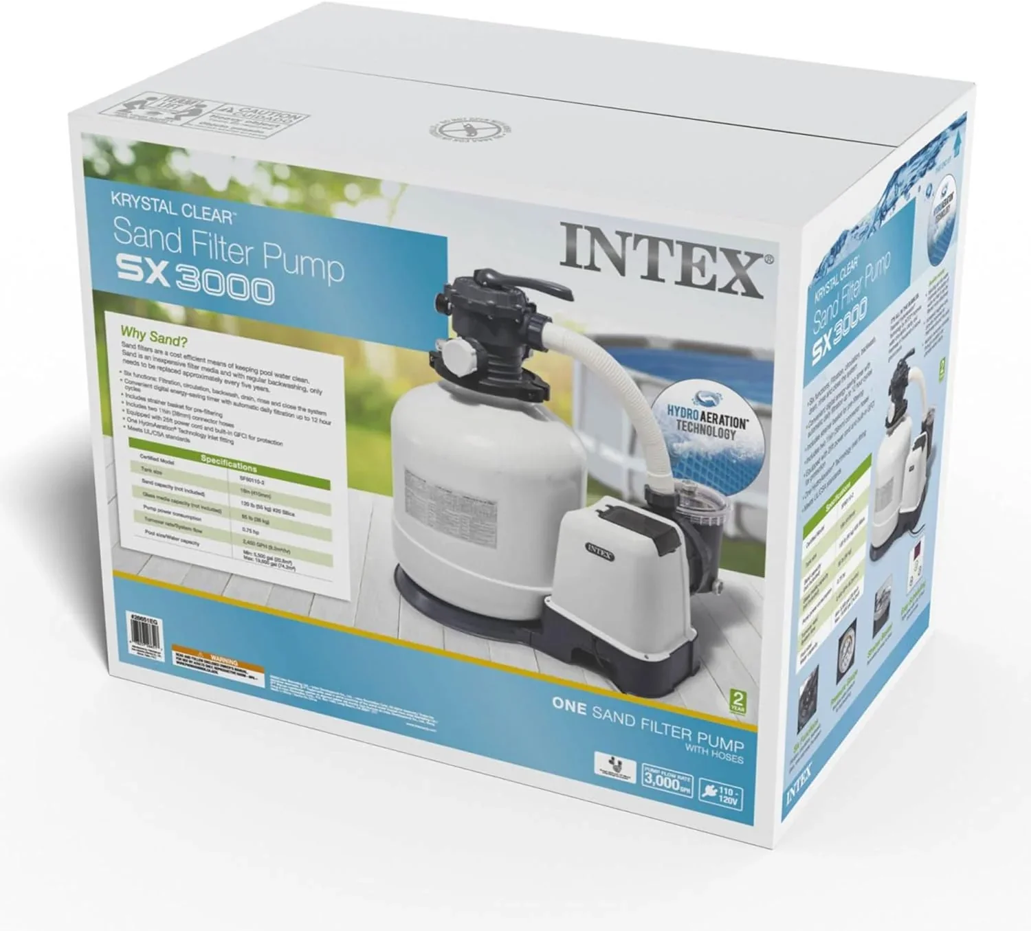 Intex Krystal Clear 16 Inch 3,000 GPH Above-Ground Pool Sand Filter Pump - 26651EG - Image 32 Intex Krystal Clear 16 Inch 3,000 GPH Above-Ground Pool Sand Filter Pump - 26651EG - Image 32